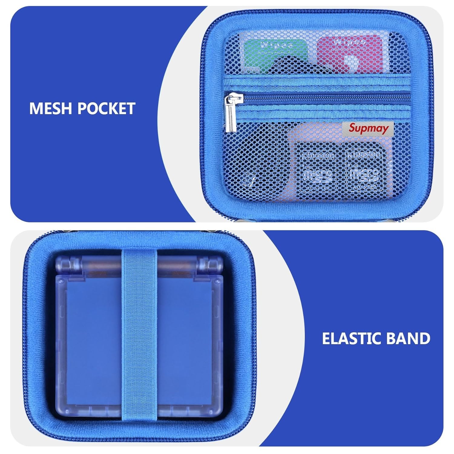 Hard EVA Carrying Case for RG34XXSP/RG35XXSP Retro Game Console – Blue