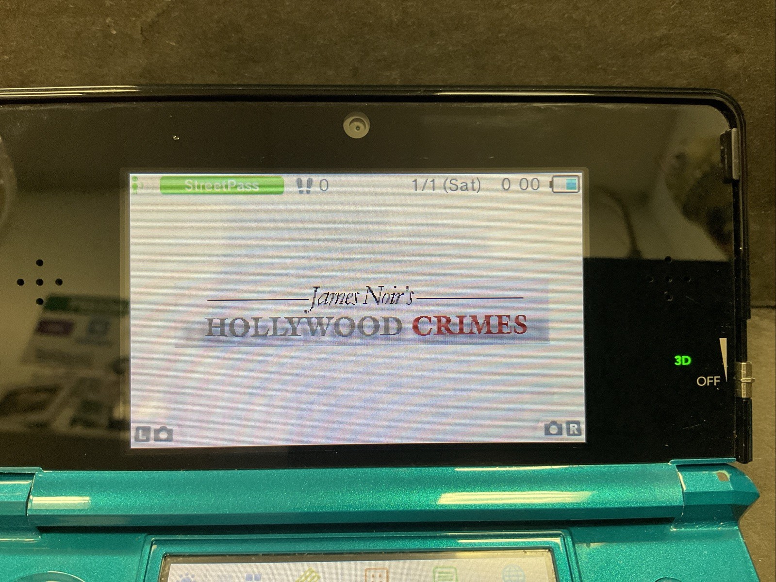 Nintendo 3DS Aqua Blue Handheld Console Fully Tested Teal Bundle W/ Game Used
