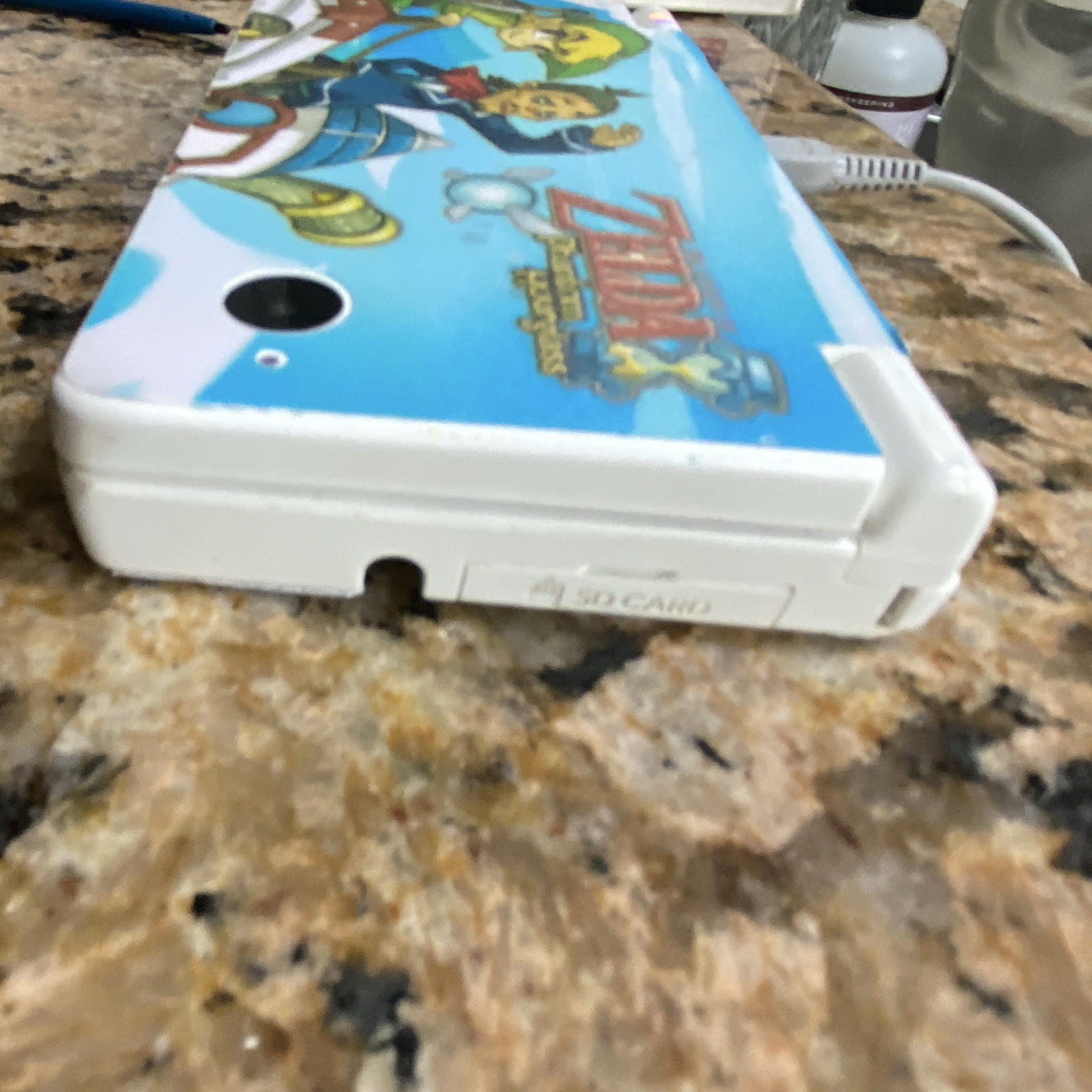 Nintendo DSi Zelda Phantom Hourglass Sticker White/Blue Wi-Fi NTSC-U/C 2007