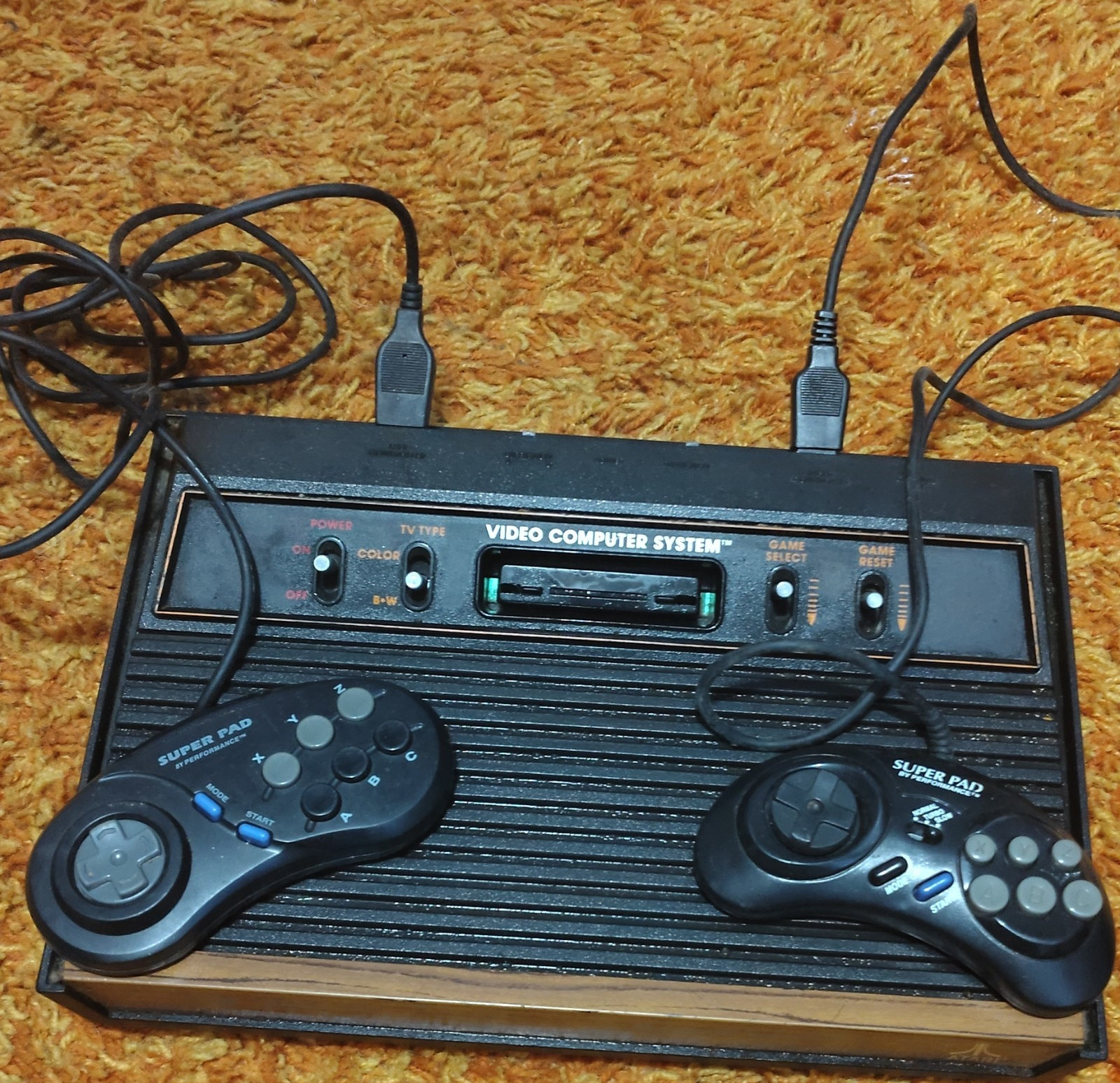 Atari CX-2600A Video Computer System Console Black Brown RF Game Switches
