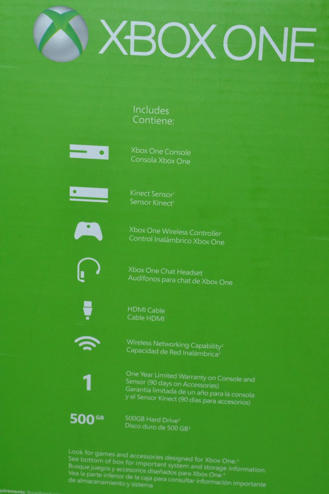 Microsoft Xbox One 500GB Console – Black (1540) Power Cord & Original Box Tested