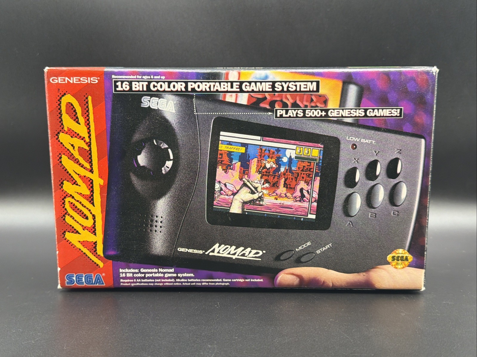 Sega Nomad Handheld Console With Box *No Inserts* Tested Working Fast Shipping