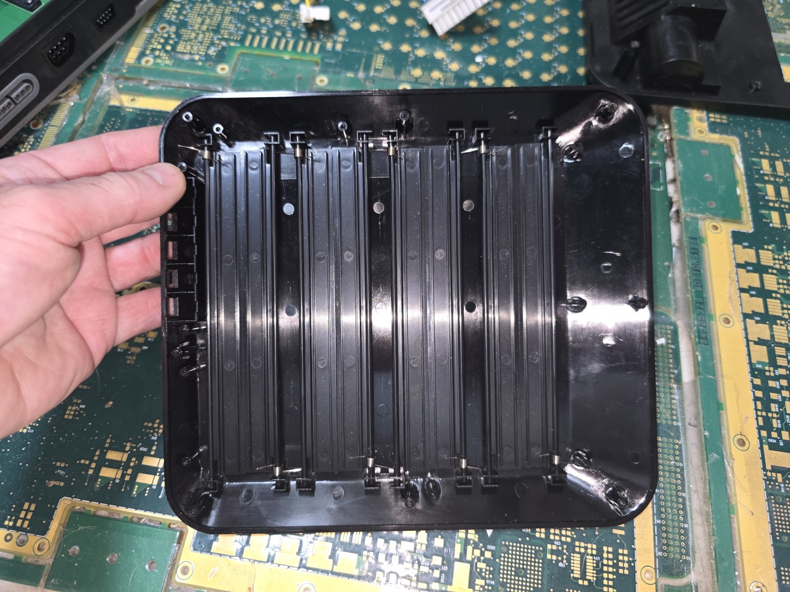 Hyperkin Retron 5 Top Cartridge Slot Cover w/Flaps & Springs ONLY-Good-READ ALL