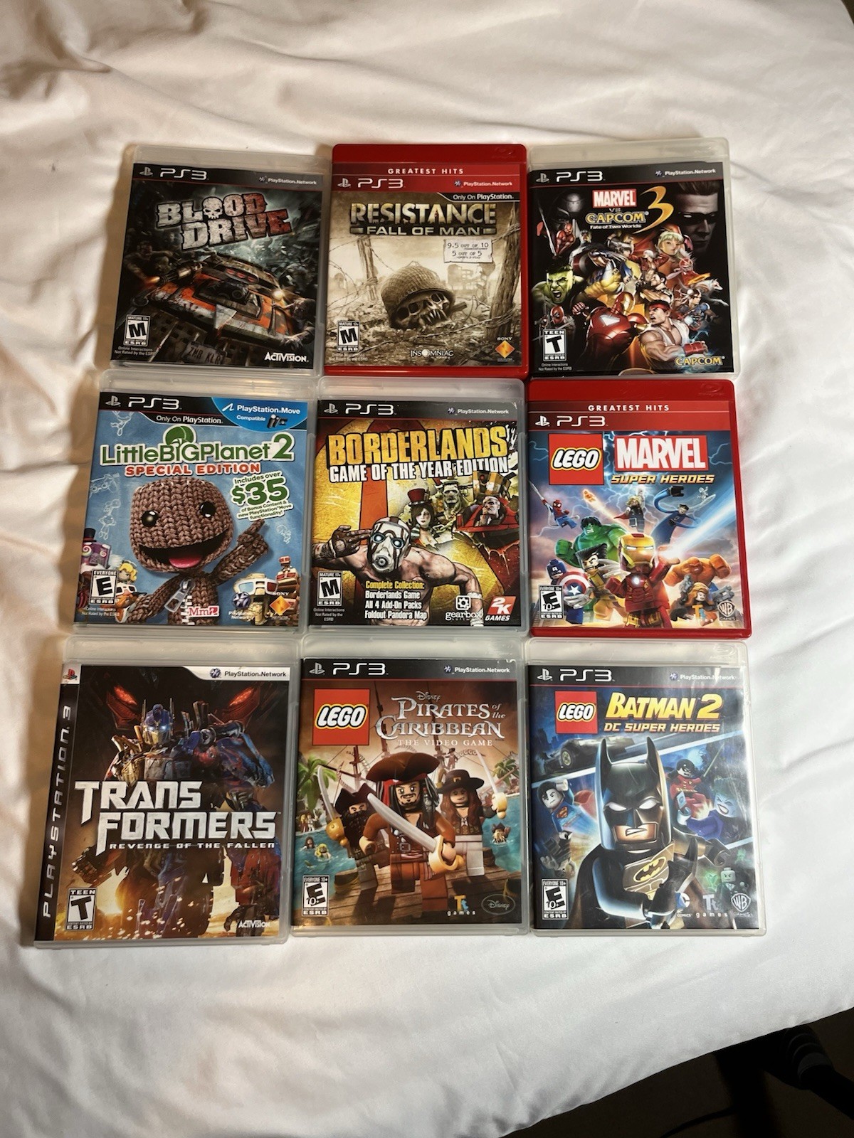 Sony PlayStation 3 PS3 120GB Console Bundle W/Controller & 9 Games (Tested)