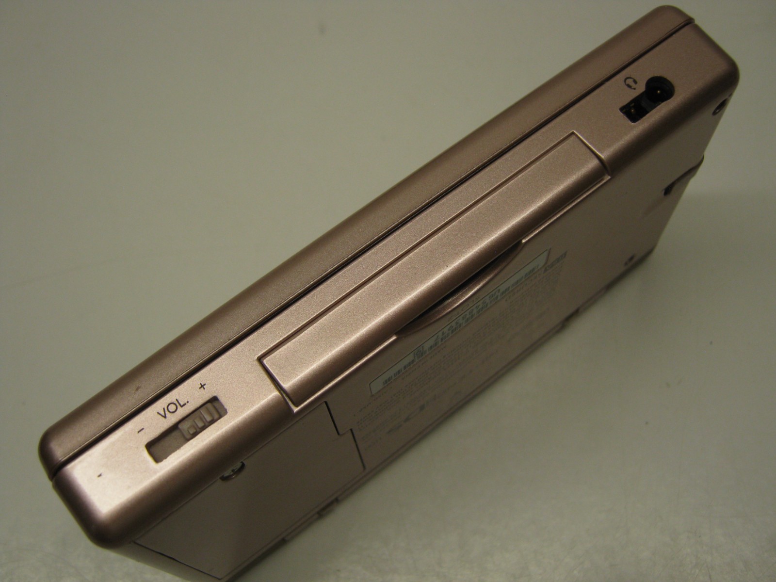Nintendo DS Lite Metallic Rose Pink USG-001 w Cord Tested Works Scratched Screen