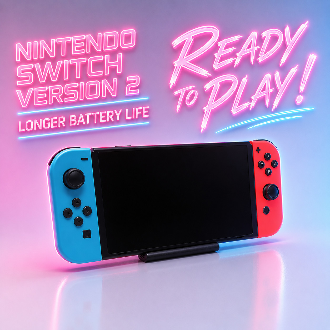 🤩 Excellent! Nintendo Switch V2 HAC-001(-01) 32GB Neon Red Blue Console Only