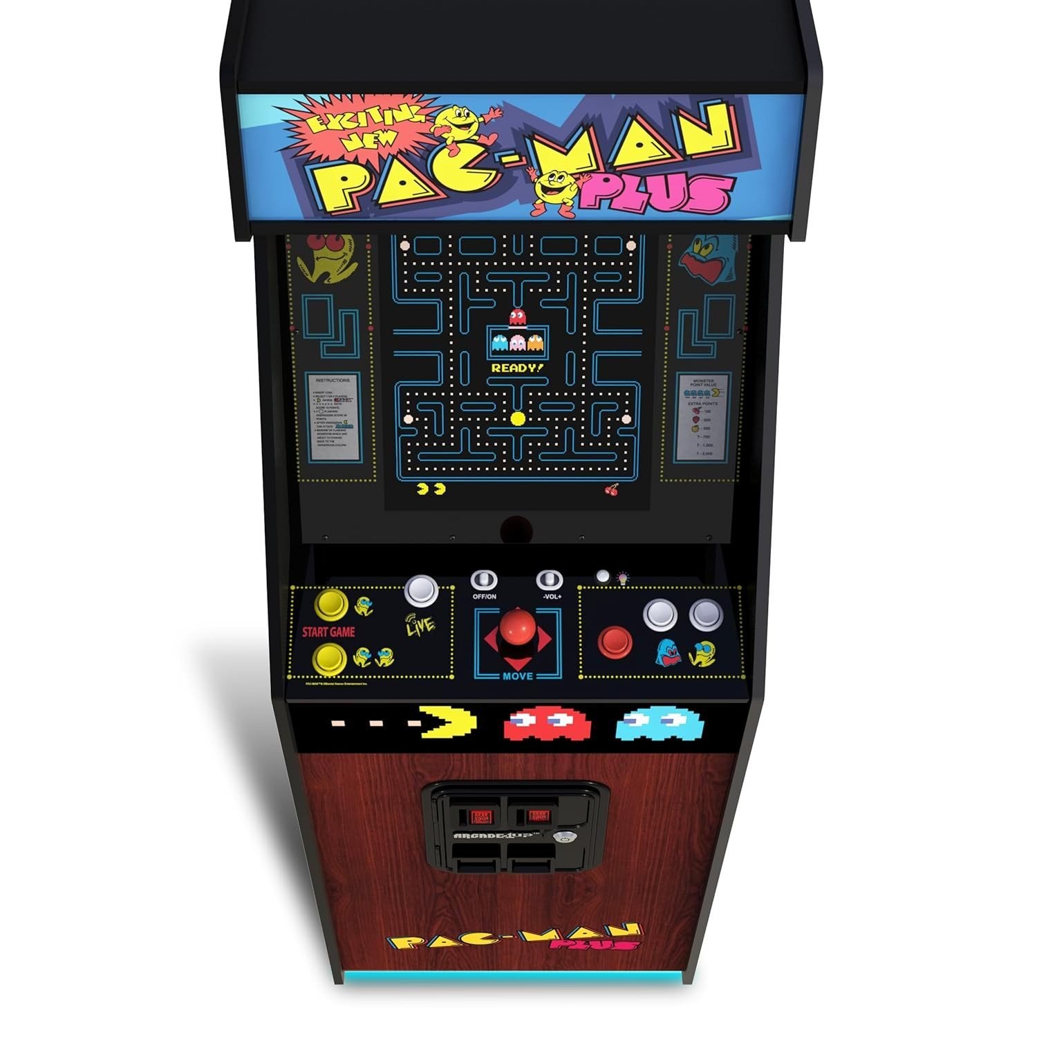 Arcade1Up Pac-Man Plus Deluxe Arcade Machine 14 Games WiFi 5ft Tall A1U