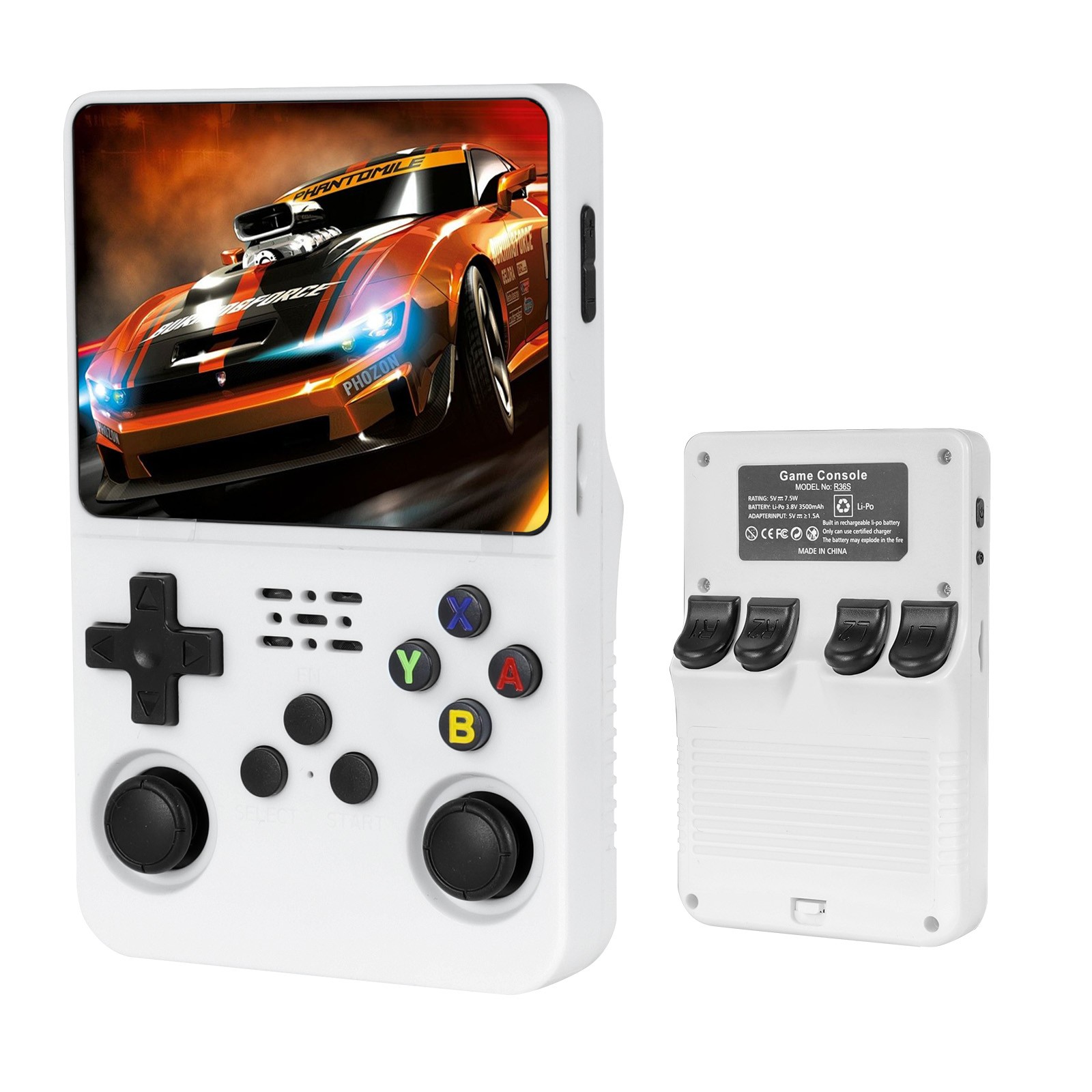 128GB,R36S Handheld Game Console 3.5 Inch IPS Screen,20000+ Games, Video Games