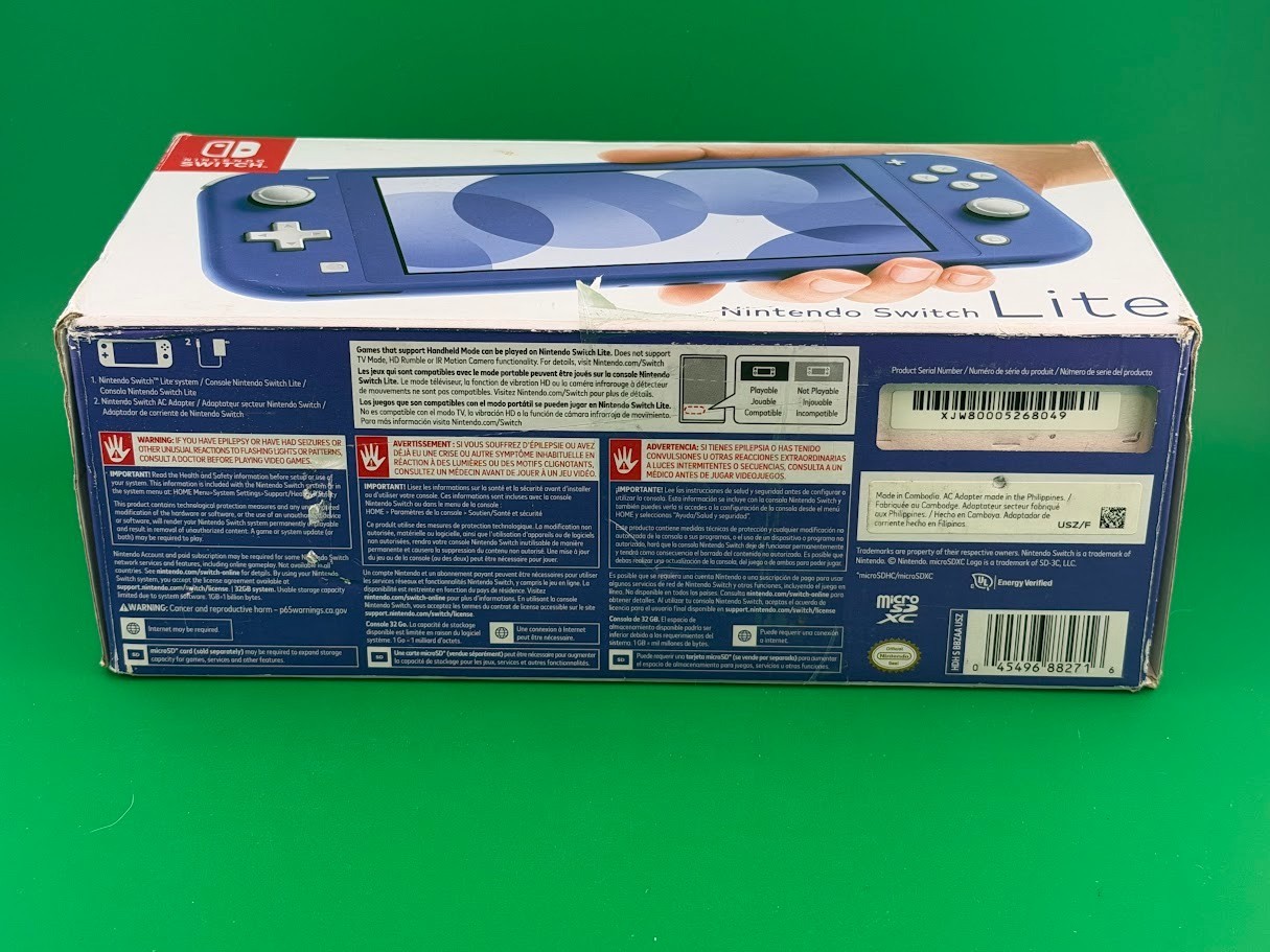 Nintendo Switch Lite Blue 32GB Handheld Console Complete CIB