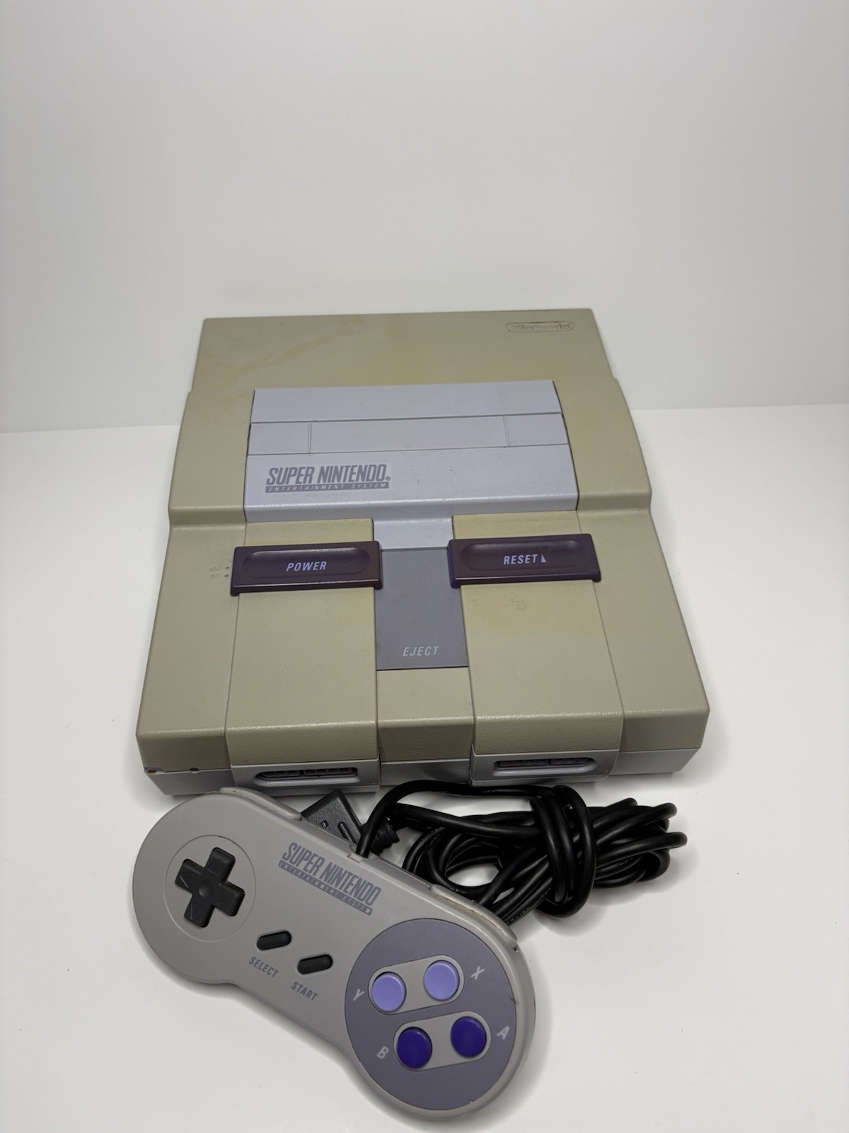 Super Nintendo (SNES) SNS-001 Console + 1 Controller Only -Tested