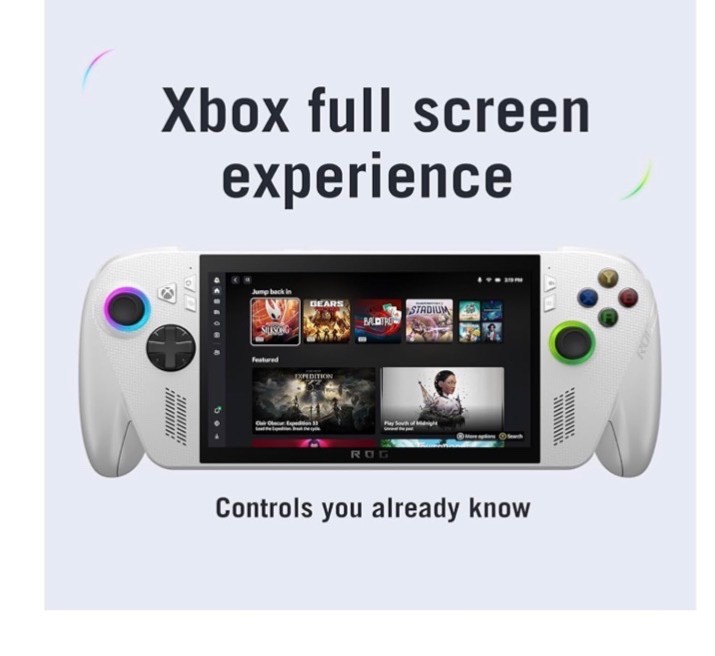 ROG Xbox Ally – 7” 1080p 120Hz Touchscreen Gaming Handheld, 3-month Xbox Game Pa