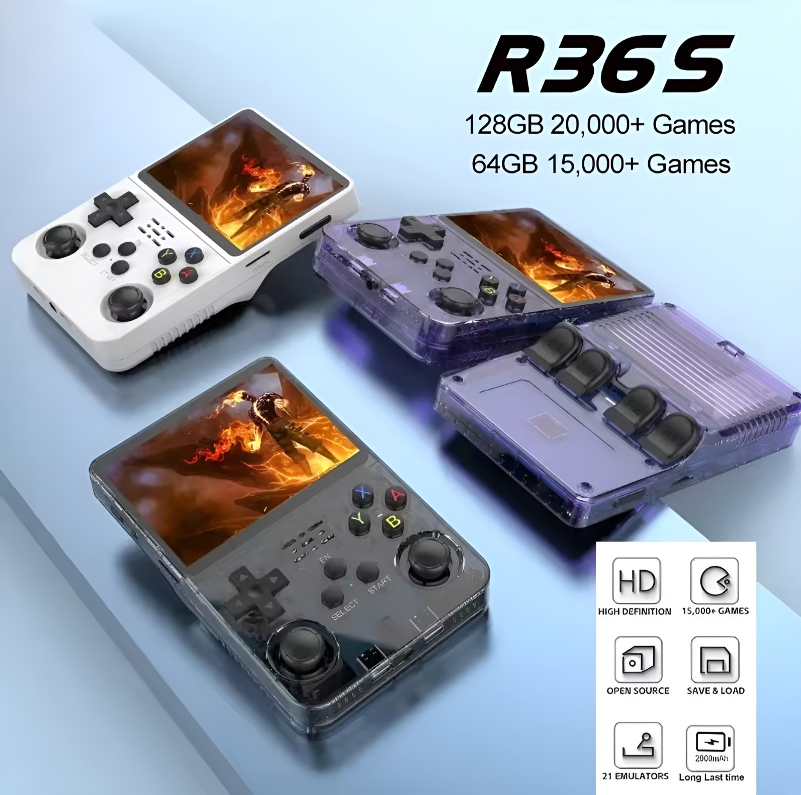 Boyhom R36S Retro Handheld Video Game Console Linux 64GB 128GB