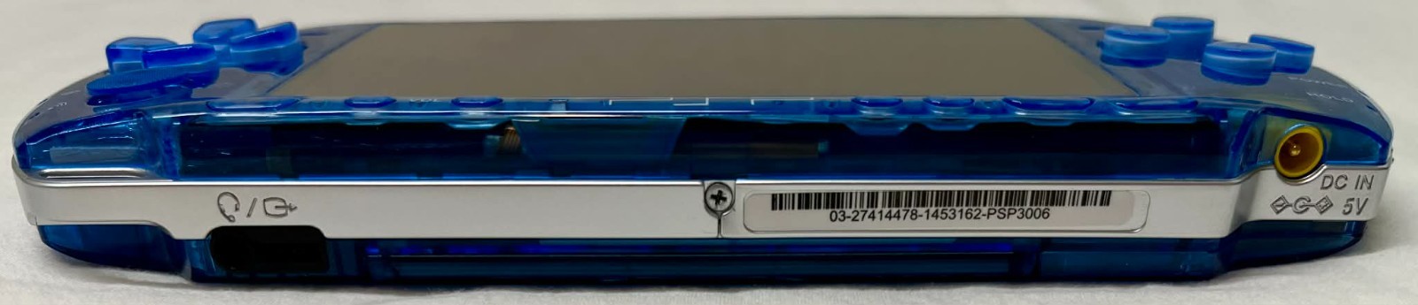 PSP 3000 Clear Blue / IPS Screen / Battery / Sony Charger / Region Free / 32GB