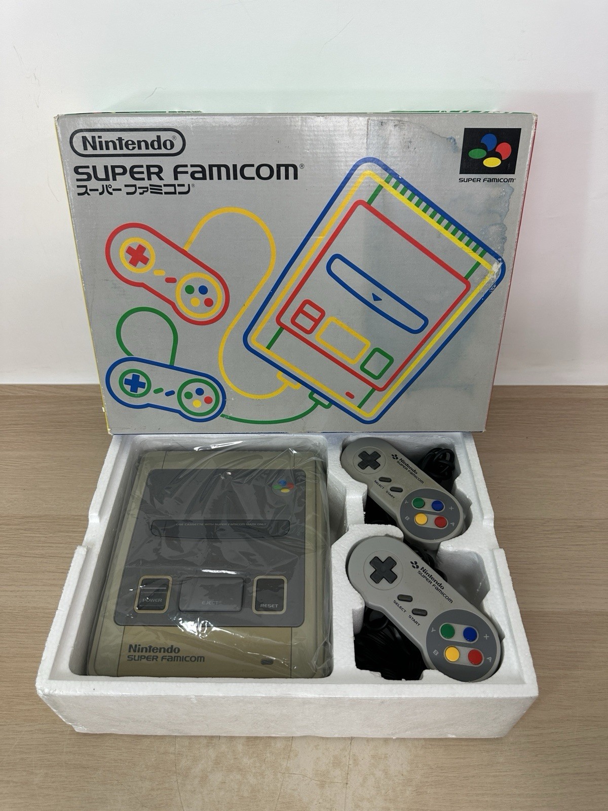 Nintendo Super Famicom Console SFC Japanese SNES in Box w/ Remotes/Cables-Tested