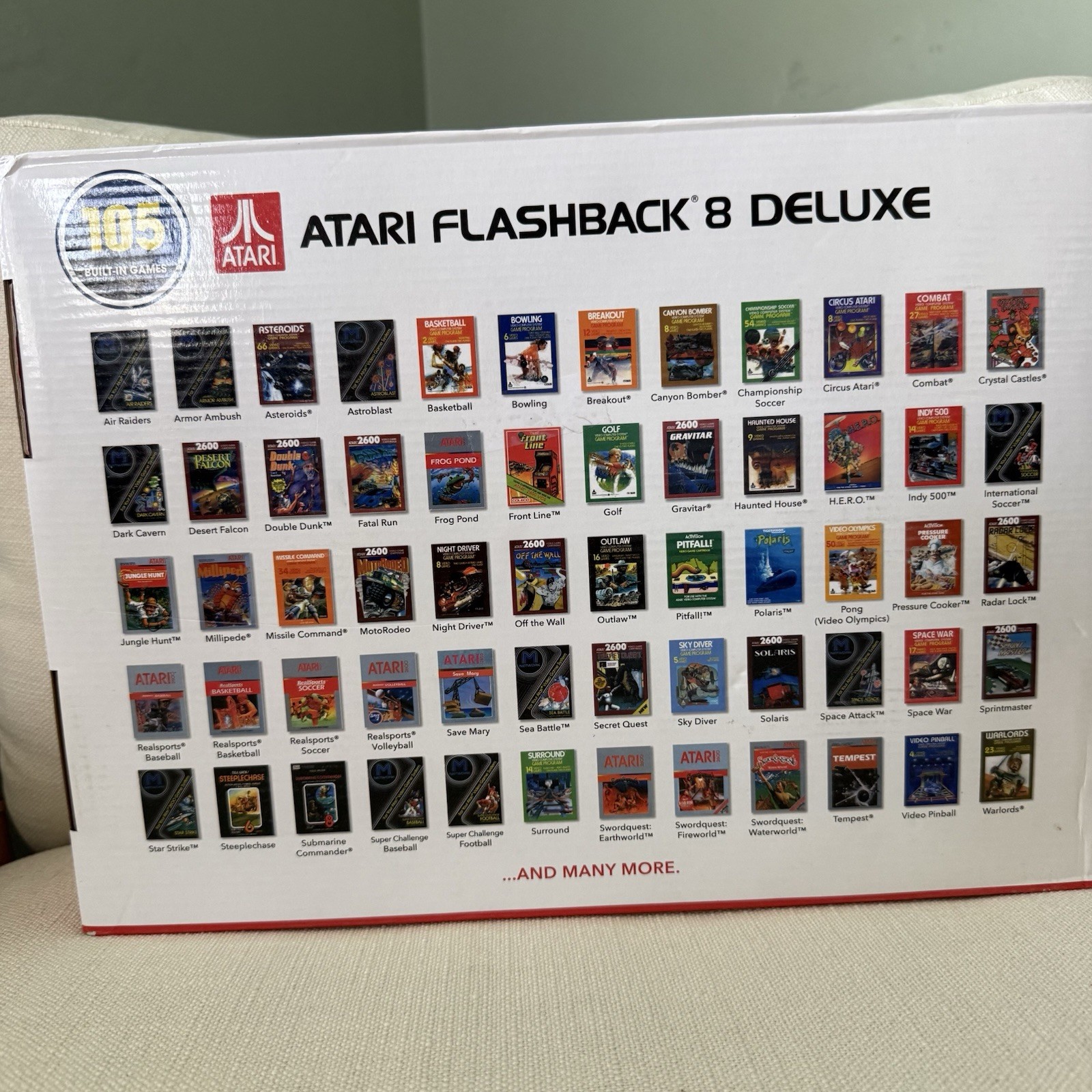 ATGAMES Atari Flashback 8 Black Console 105 Built in Games. Original Box