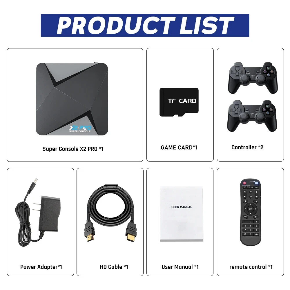 Retro Video Game Console Super Console X2 Prowith Gamepad for PS1/DC/MAME/SS