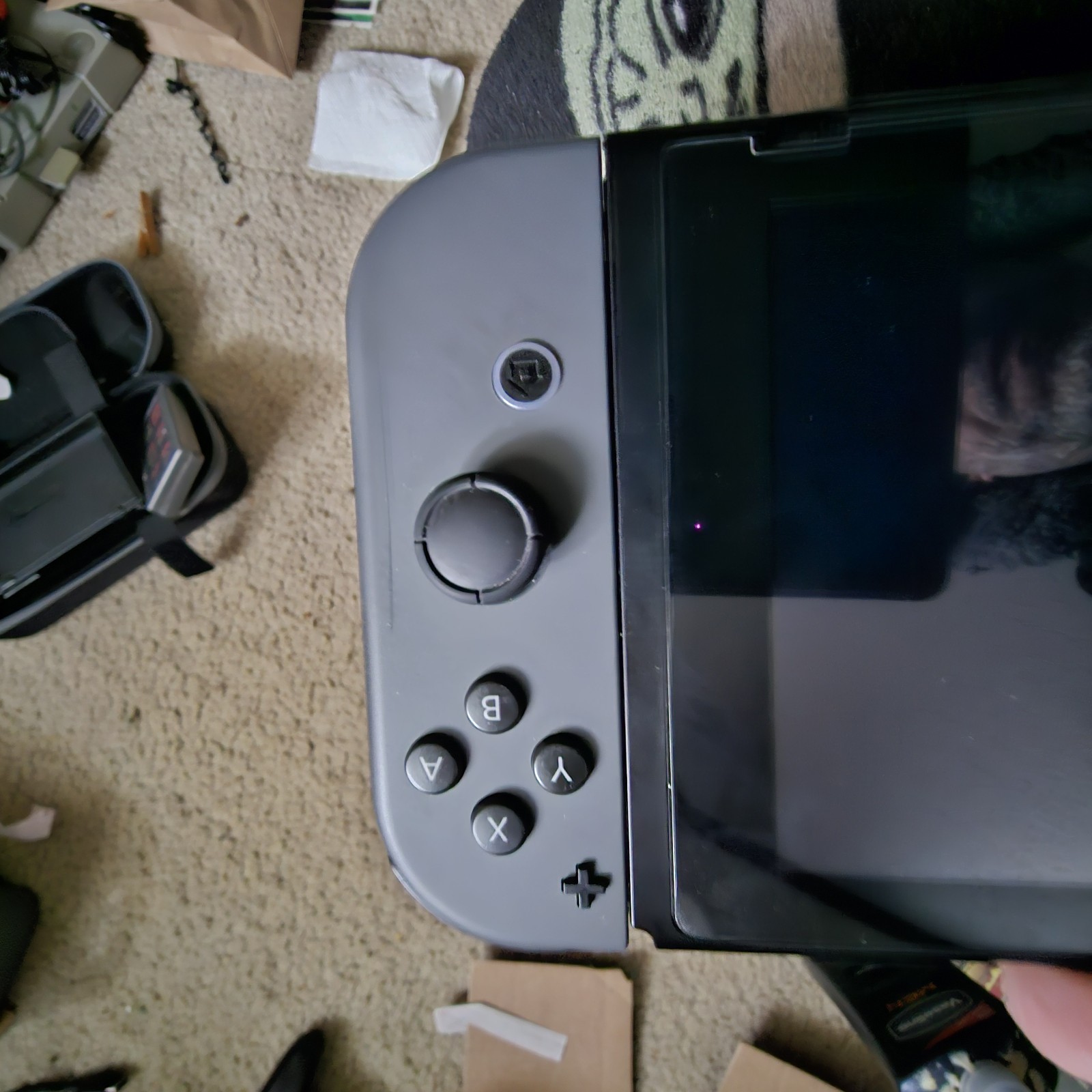 Nintendo Switch 32GB Console Gray Joy Cons w/ 128gb MicroSD & Big Case