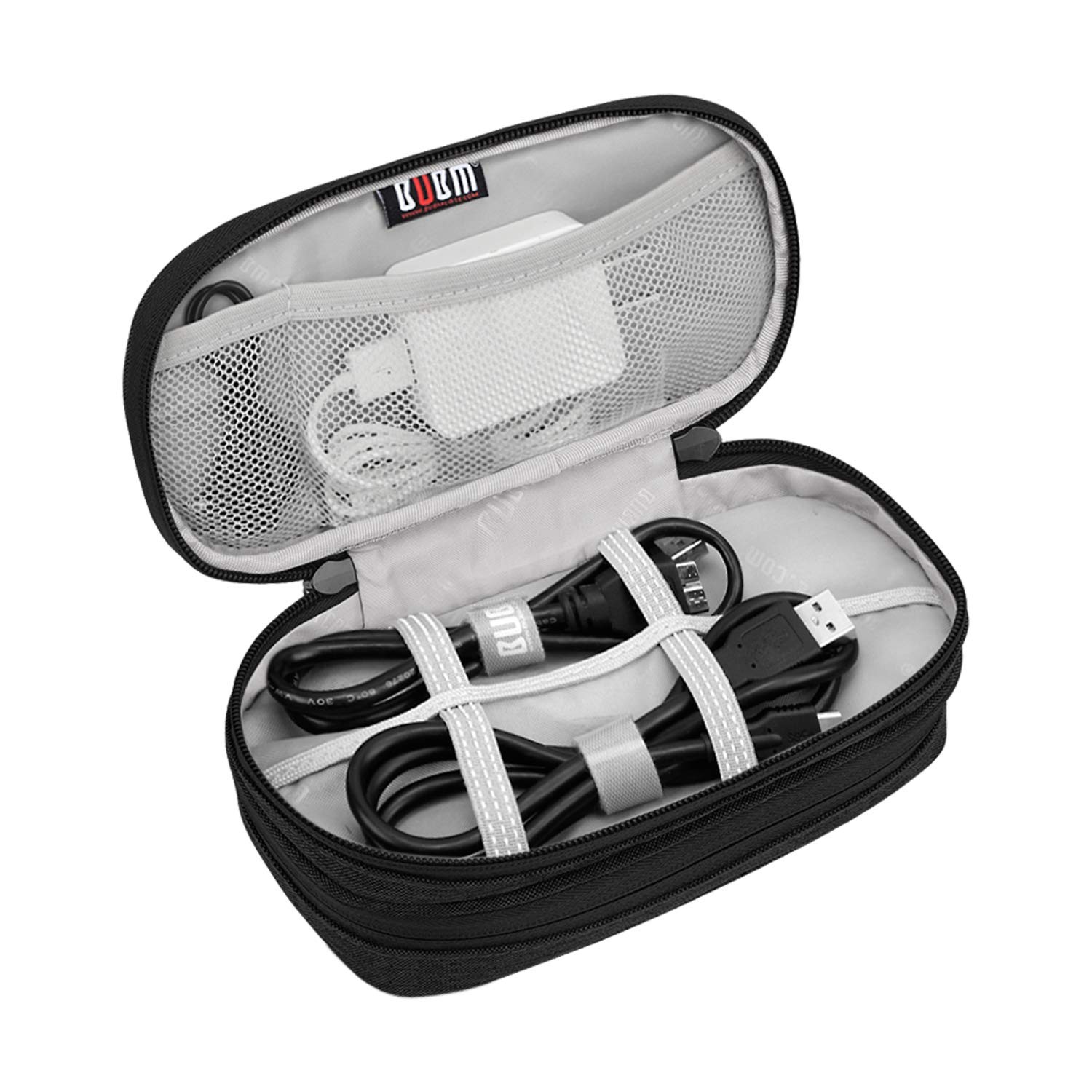 BUBM Double Compartment Storage Case Compatible with PS Vita Medium, black