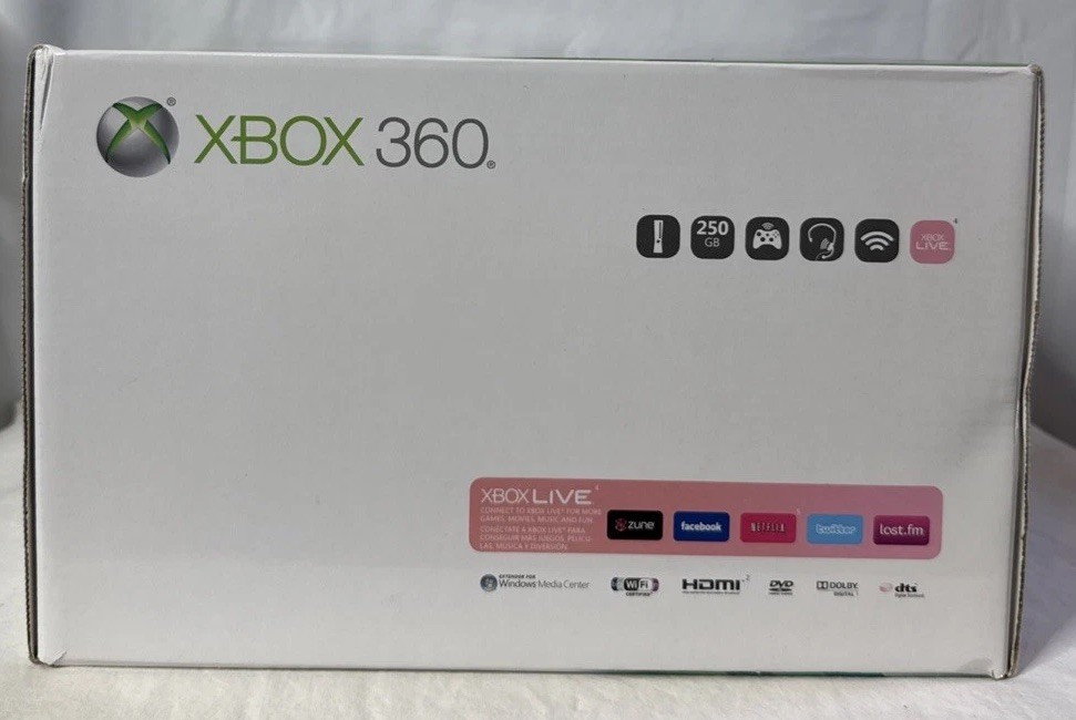 Microsoft Xbox 360 Slim 250GB Holiday Console Bundle – Complete With Box