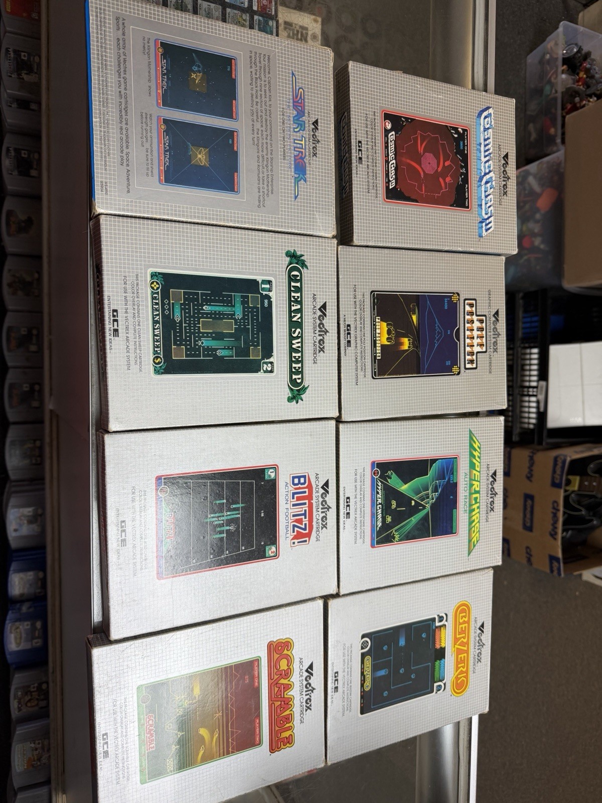Vectrex Arcade System HP 3000 Console Built-In Monitor & 17 Games Controller Pen