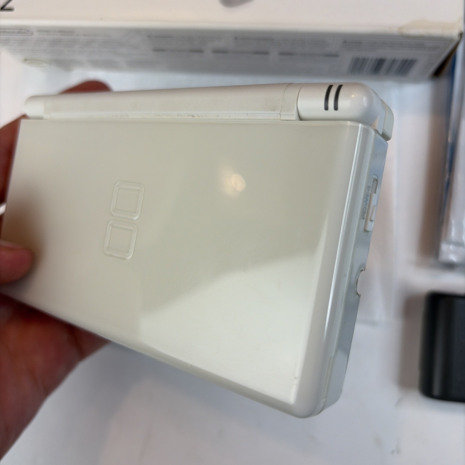 Nintendo DS Lite Polar White Handheld System Complete In Box Tested CIB
