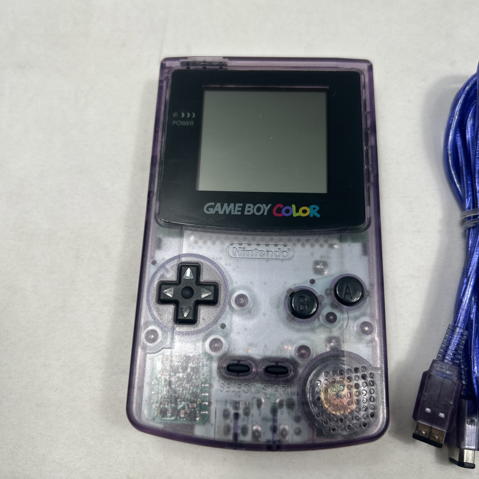 Nintendo Gameboy Color (CGB-001) Atomic Purple Handheld Console With Cable