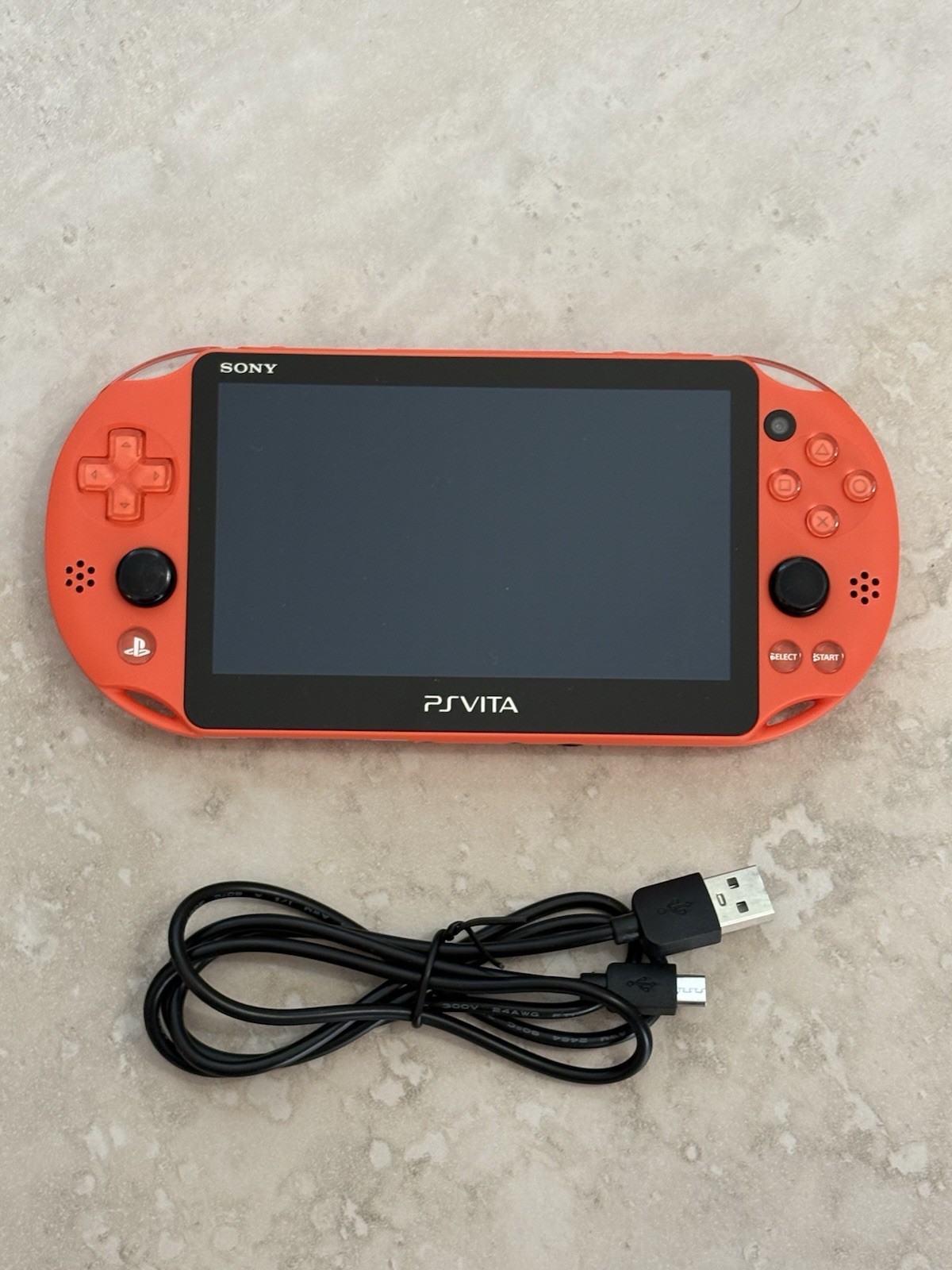 Sony PS Vita 2000 Slim PCH-2000 – Neon Orange *GREAT* + Charger