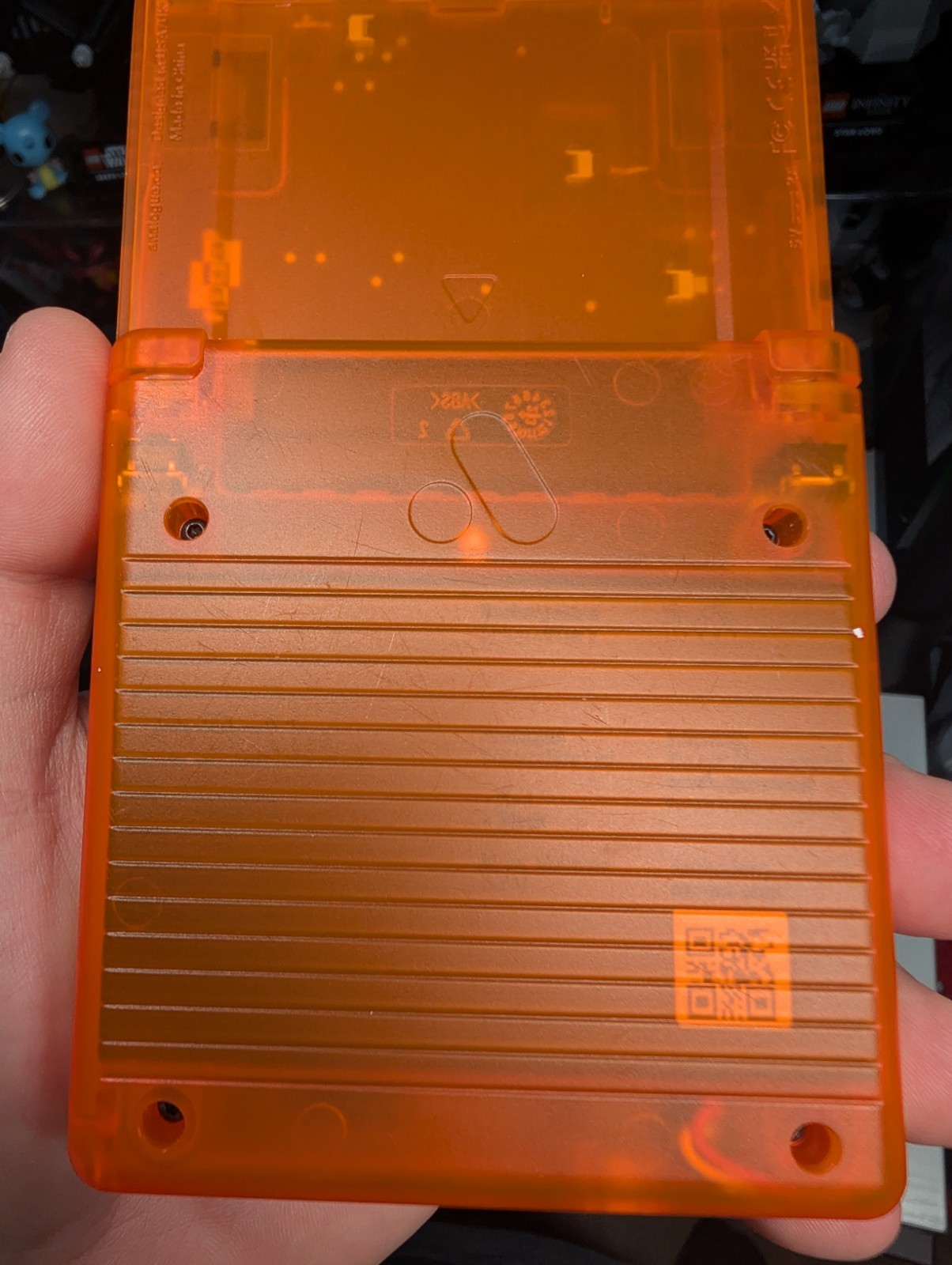 Analogue Pocket Handheld – Transparent Orange Limited Edition w/ pokemon silver