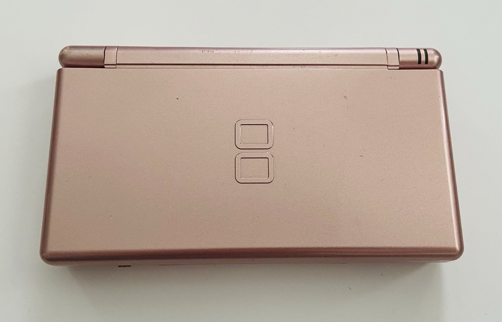 Nintendo DS Lite Metallic Rose Gold Console w/HP Stylus Charger + 4 Games Lego