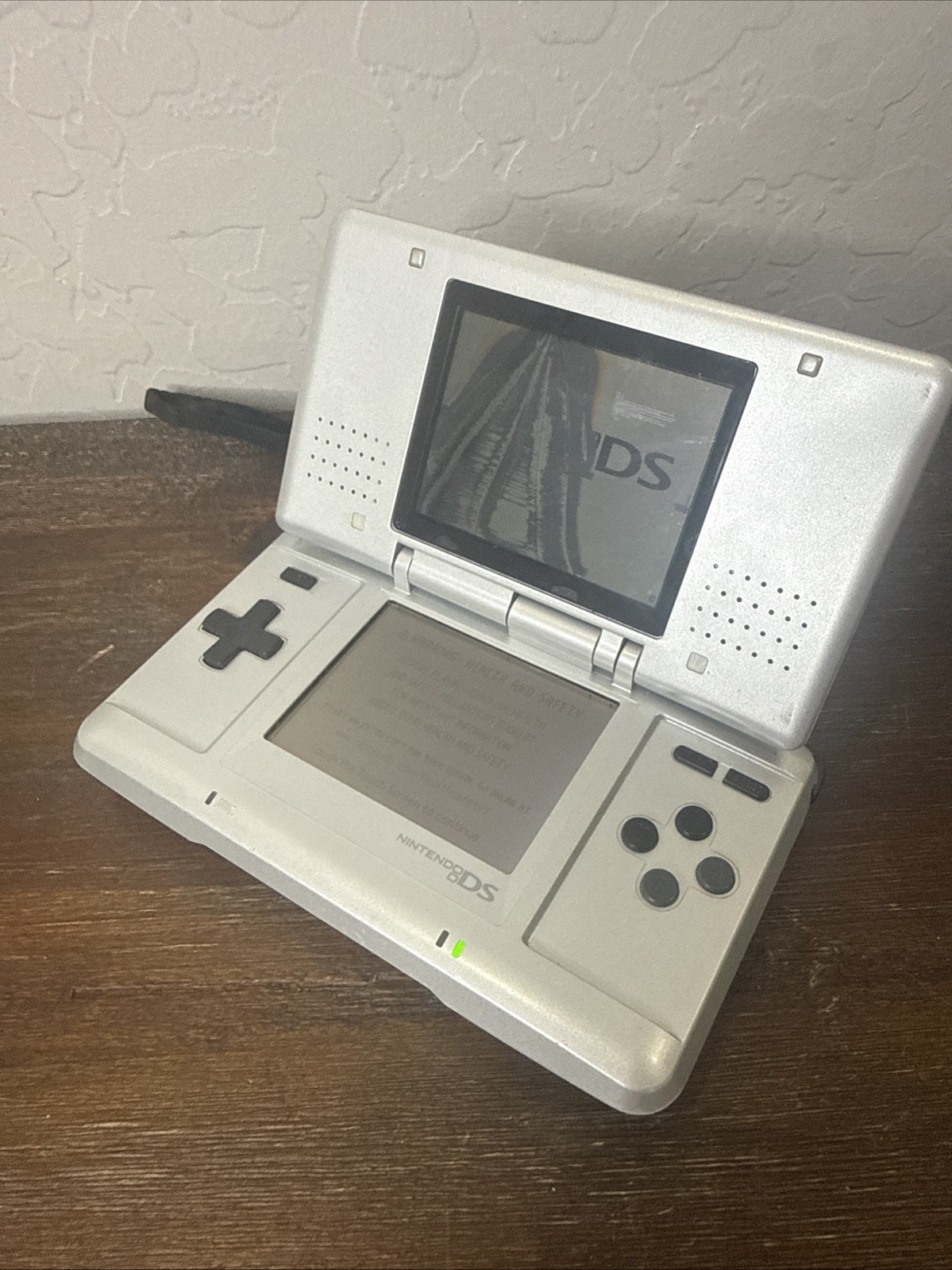 Nintendo DS Original Console NTR-001 Titanium Silver For Parts Bad Top Screen