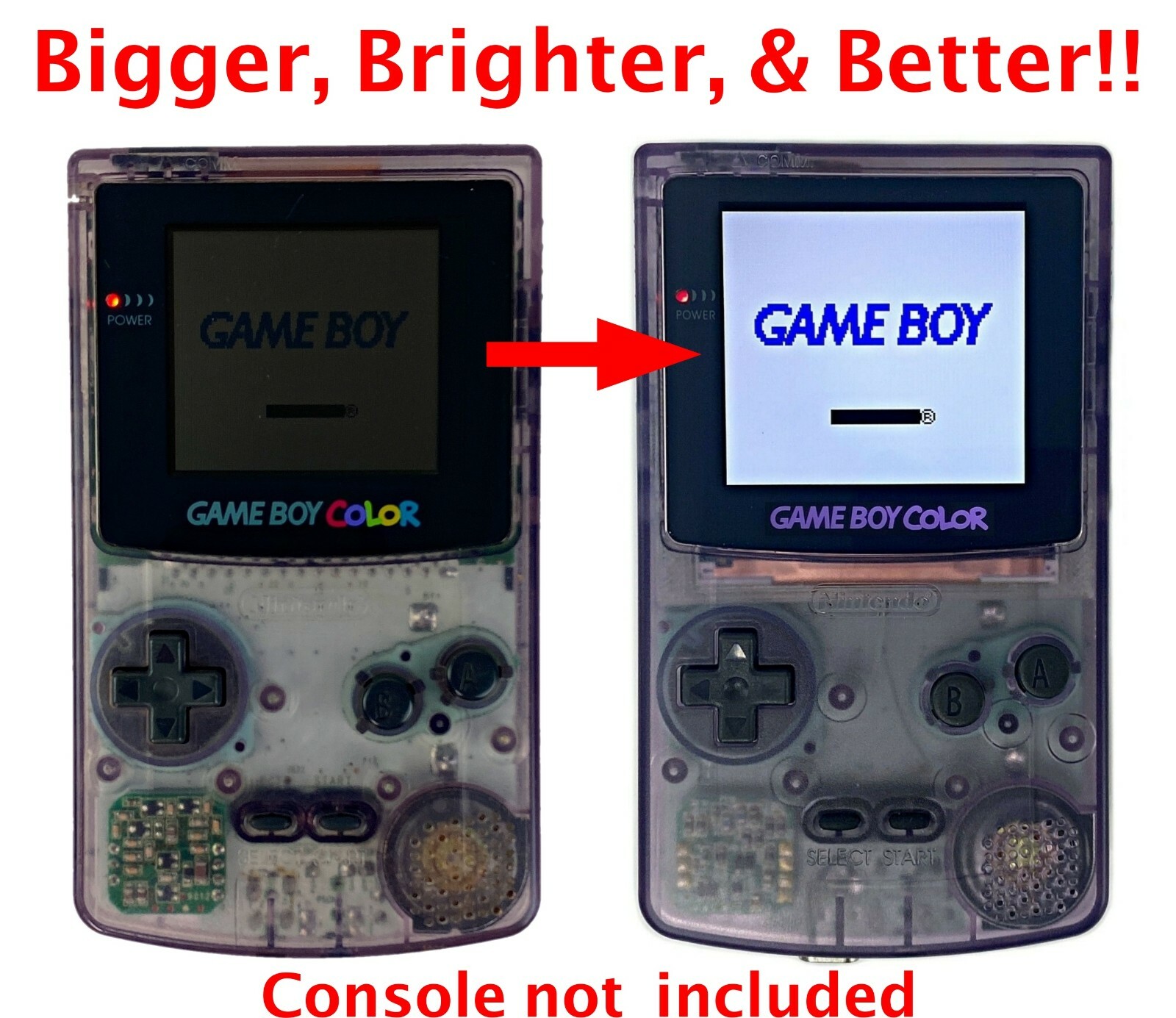 GameBoy Color FunnyPlaying Laminated Backlight Kit IPS Q5 XL 2.0 + Trimmed Shell