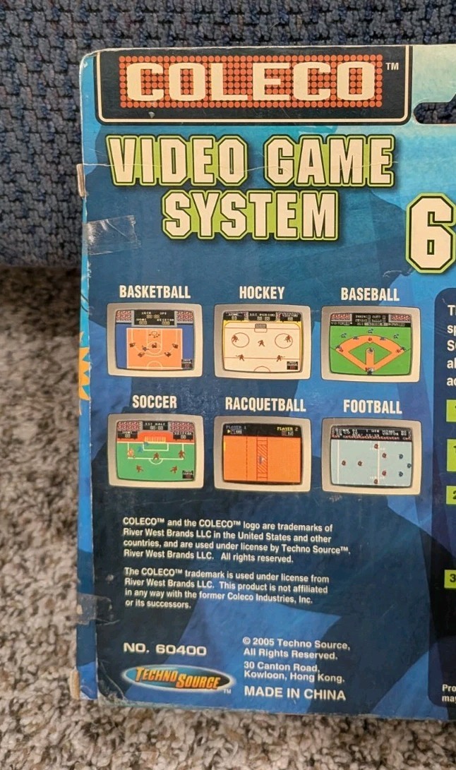 2005 Coleco Plug & Play-Video Game System 6 Built-In Games! Open box- Working!