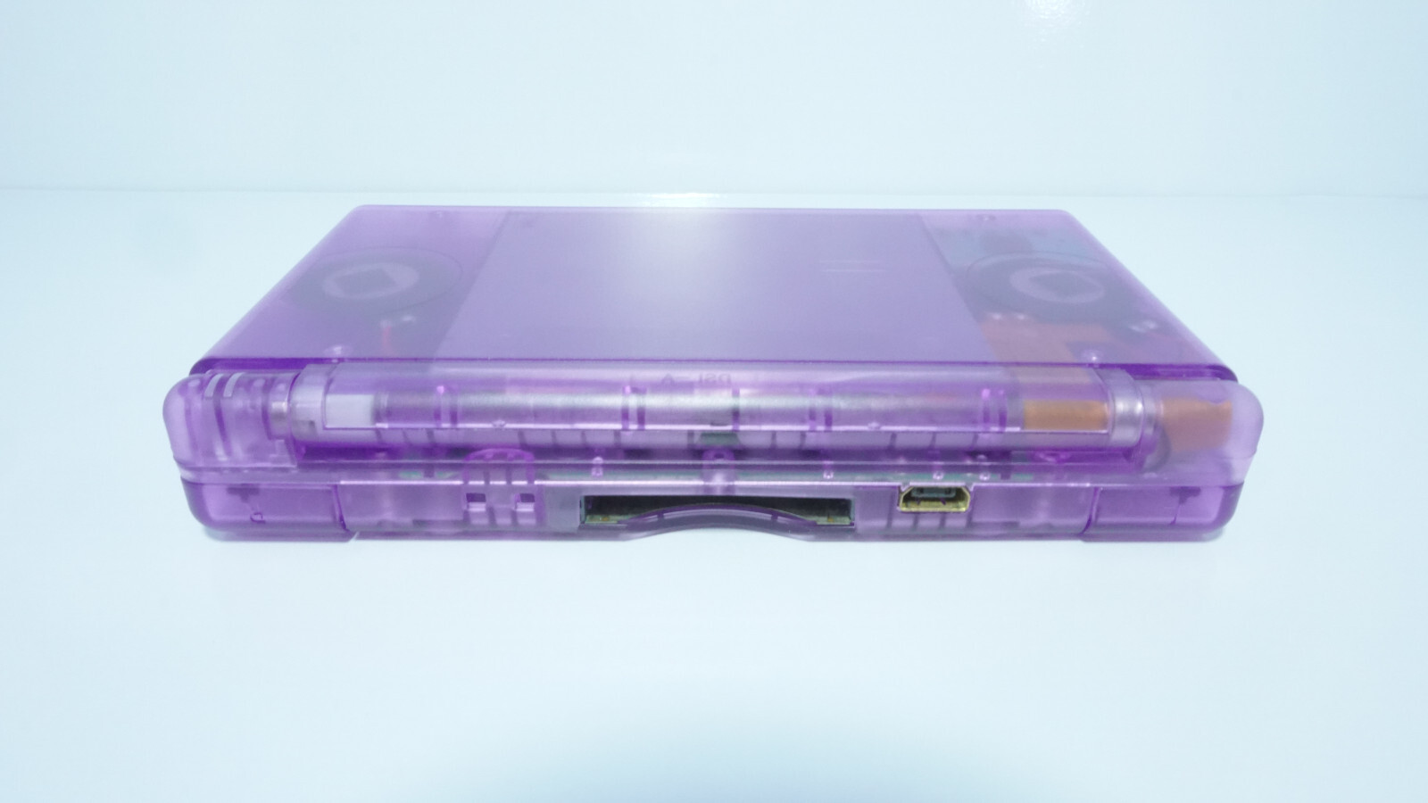 Nintendo DS Lite Transparent Clear Atomic Purple Handheld System with Charger