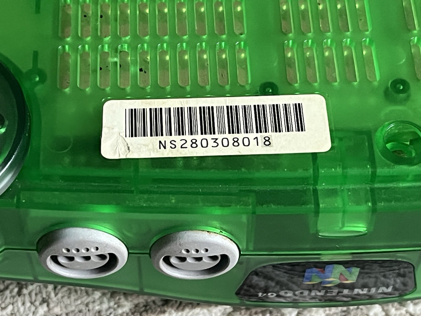 Nintendo 64 Funtastic Clear Jungle Green Console Only NUS-001 OEM Original