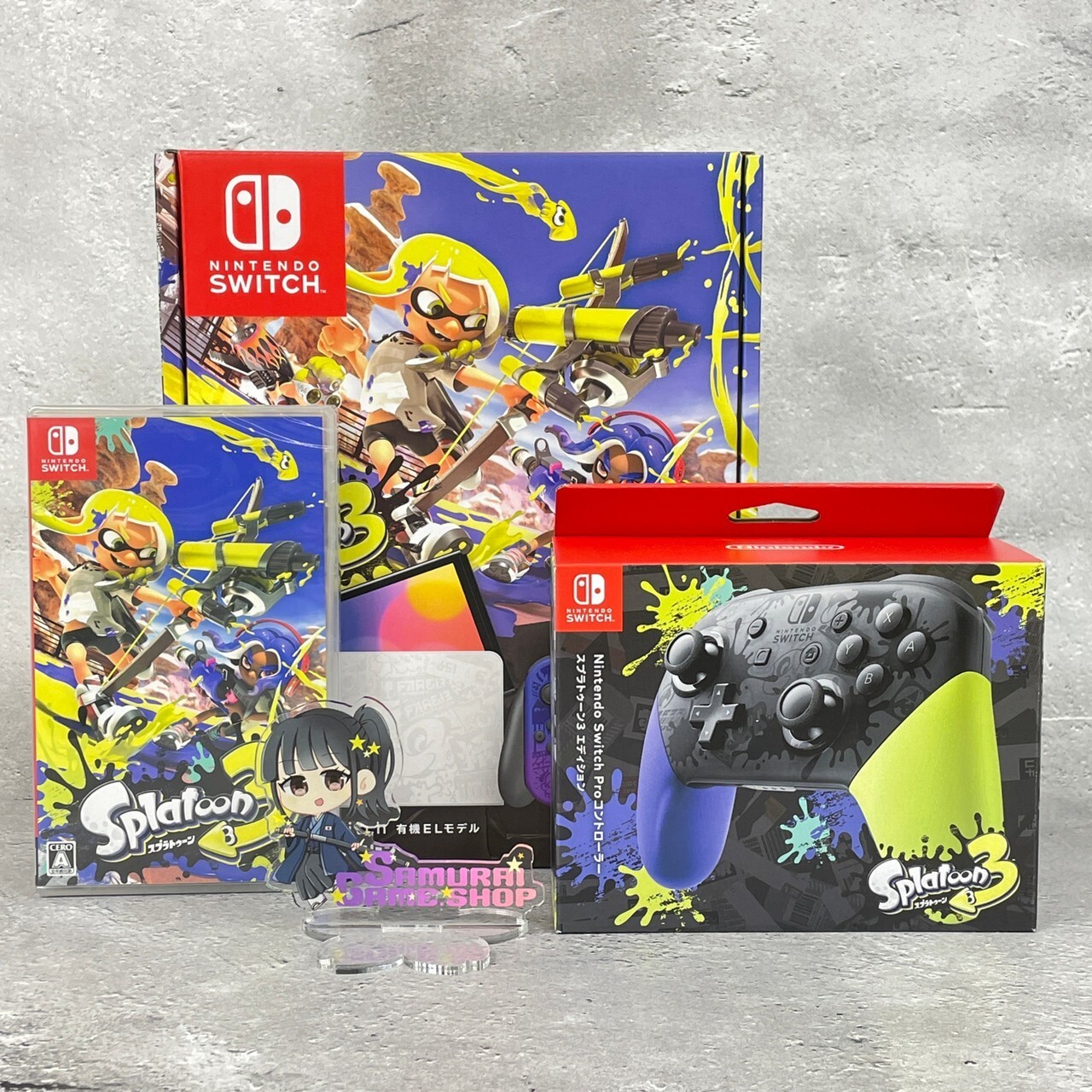 Nintendo Switch OLED Model Splatoon 3 Edition Console with Game + Pro Controller