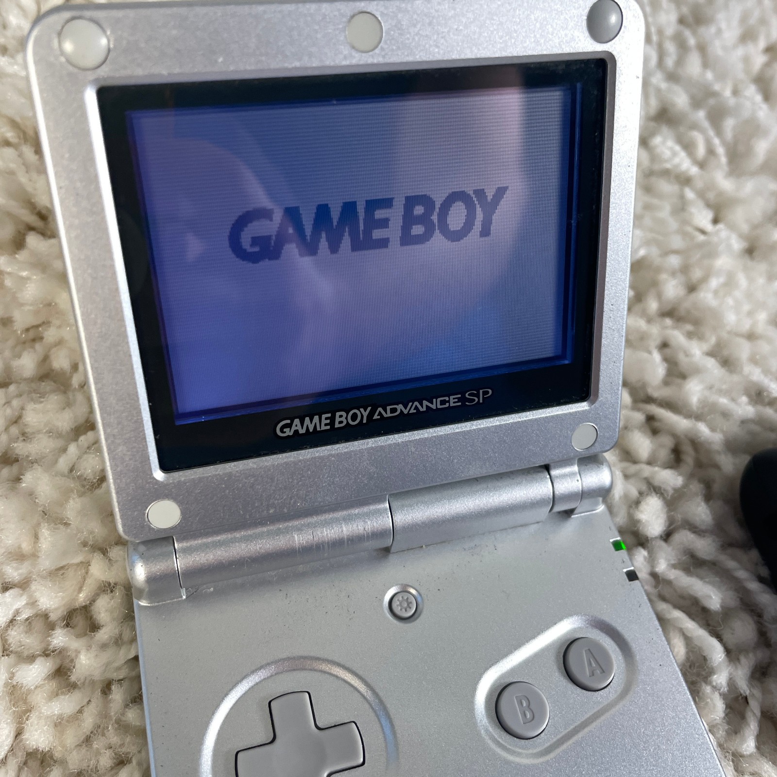 Nintendo Gameboy Advance GBA SP Platinum Silver Handheld Console System AGS-001
