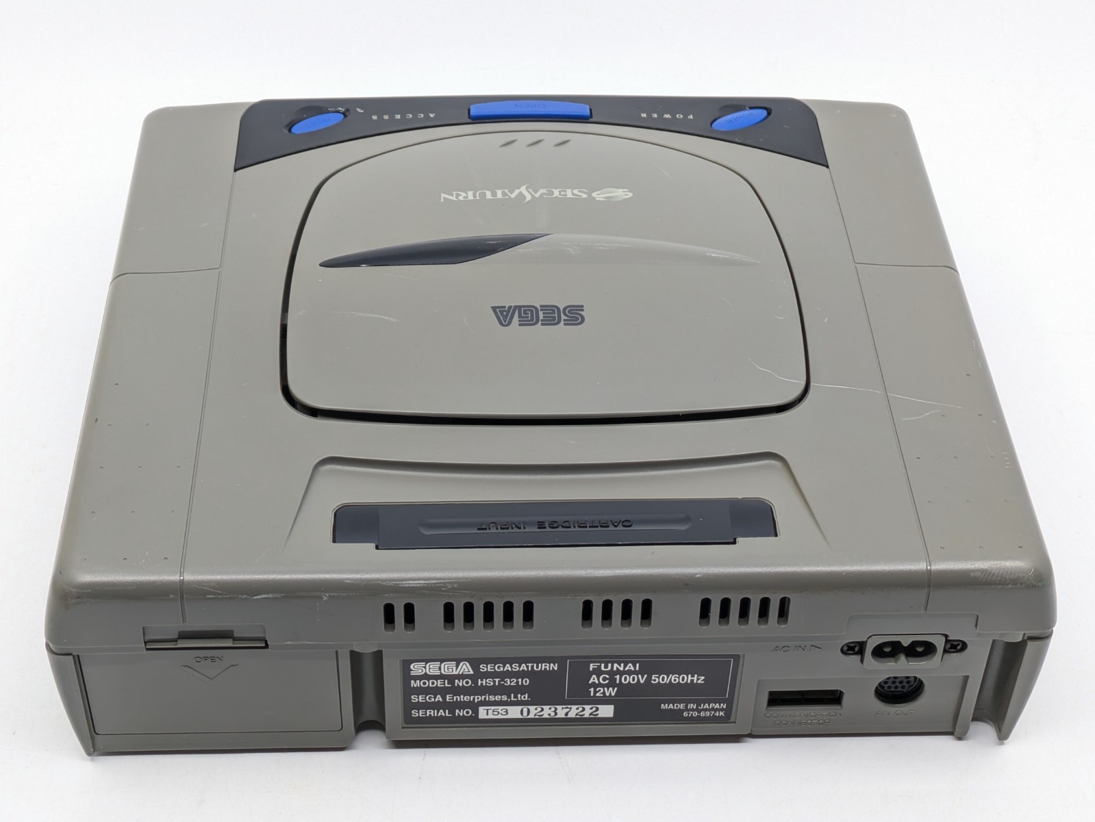SEGA Saturn HST-3210 Gray Console Complete Set Tested Japan NTSC-J