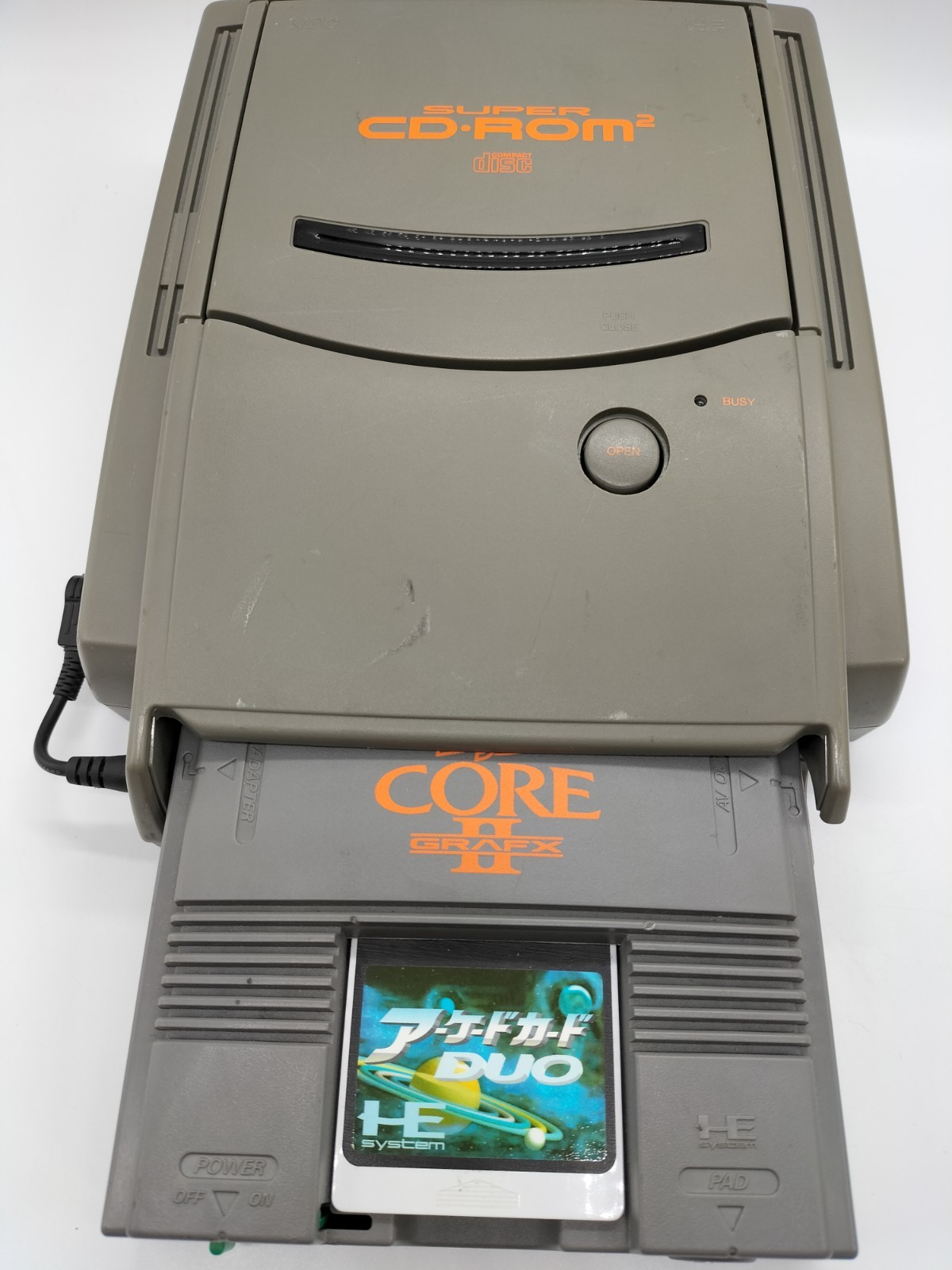 PC Engine SUPER CD ROM2 PI-CD1 + Core Grafx II PI-TG7 SET Tested