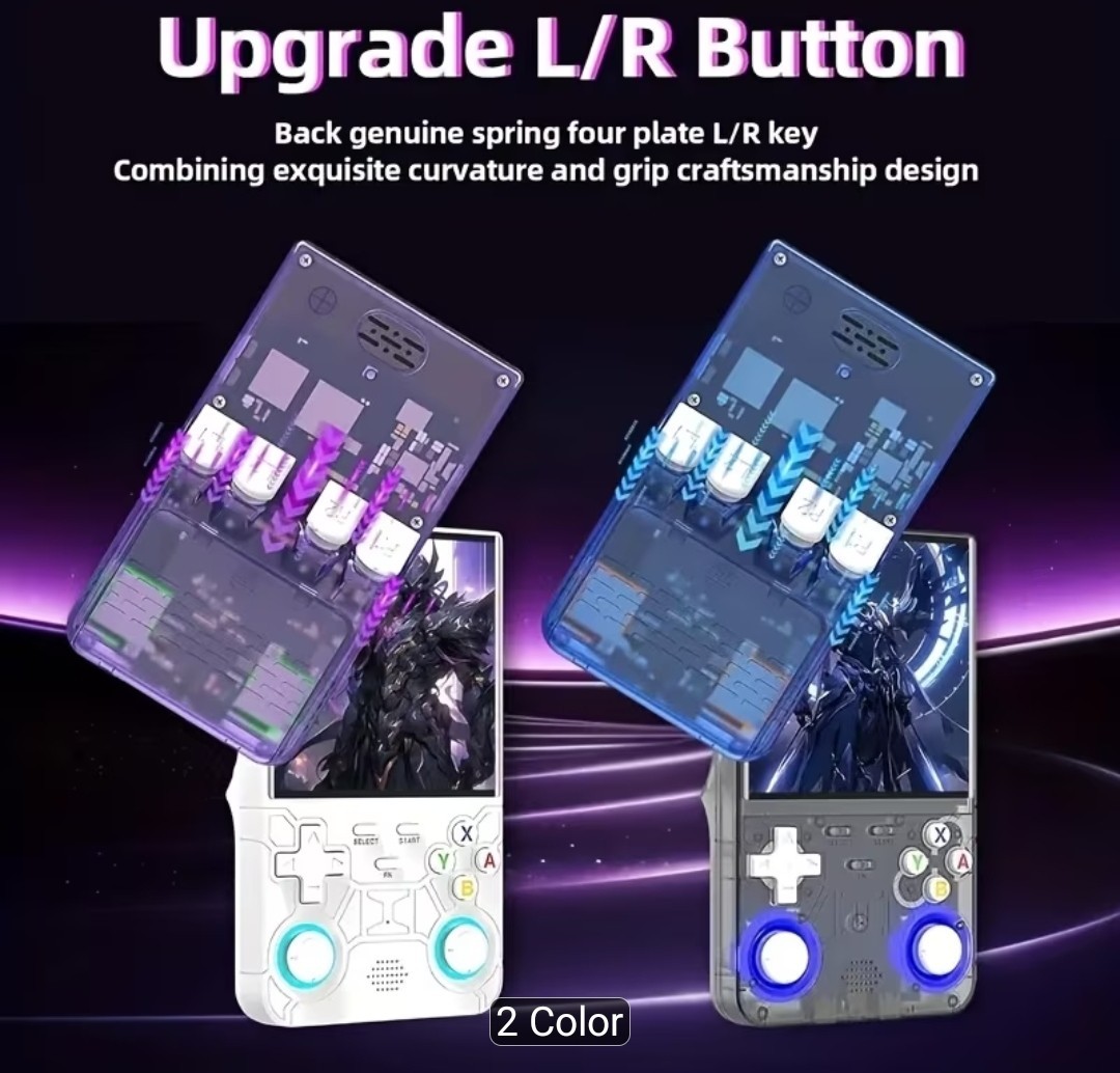 R36 Ultra 4″ 720p Handheld Game Console 128GB 3500mAh Wi-Fi USB Purple/Black