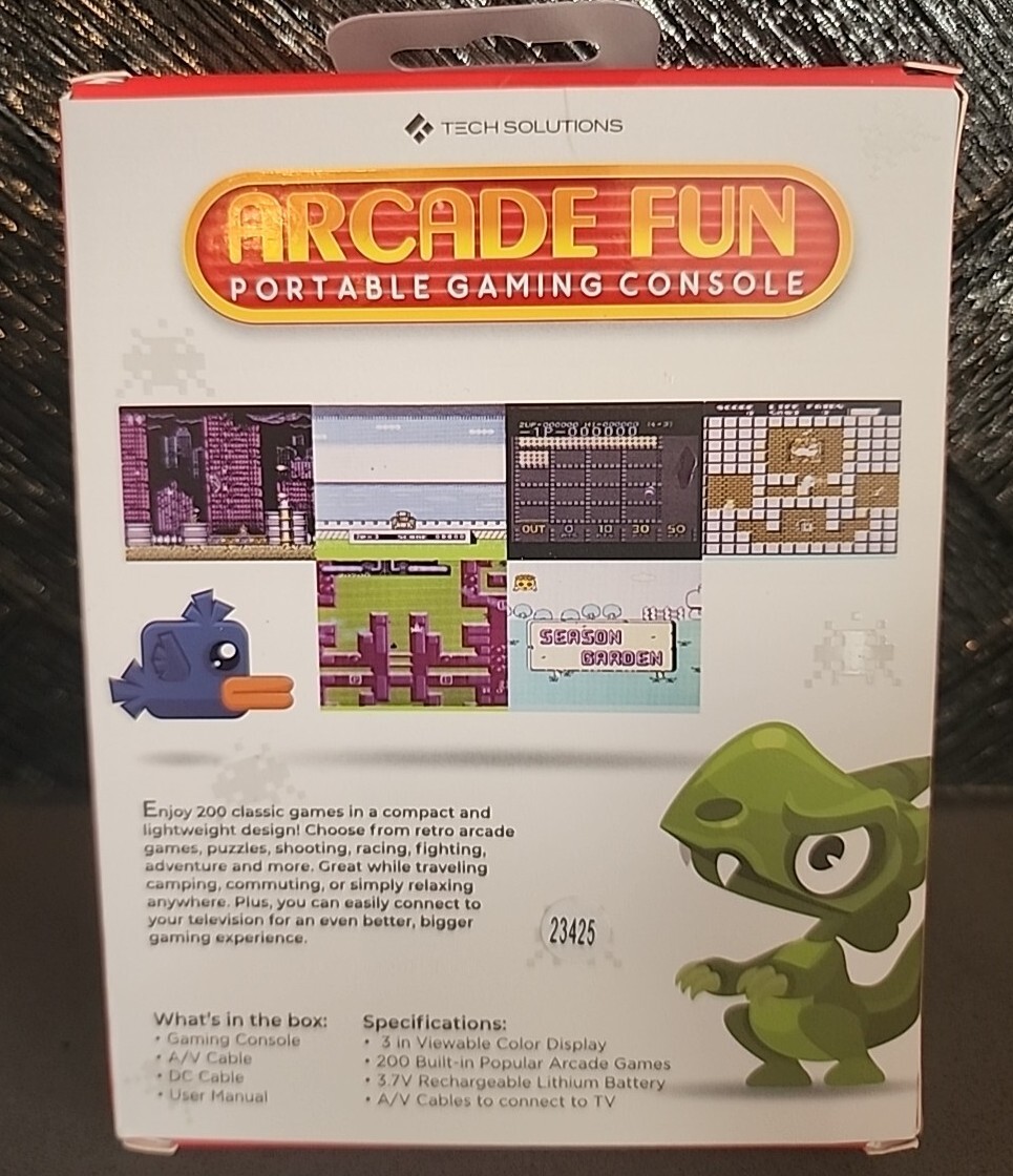 Merkury Innovations Fantastic Arcade Fun Portable Gaming Console 200 Games. Tech
