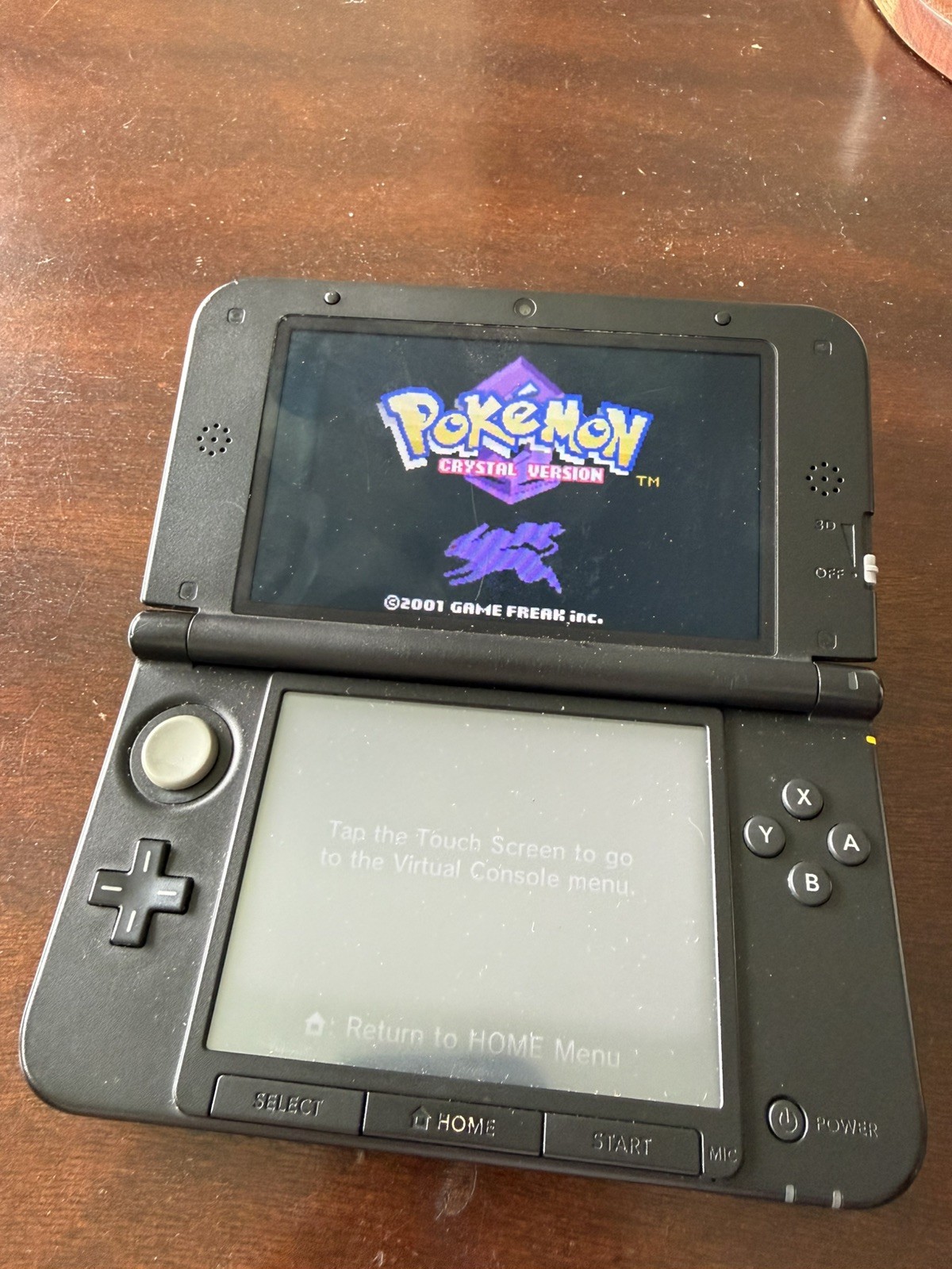 Nintendo 3DS XL Handheld Console Blue W/ Pokémon Crystal Version 2001 Downloaded