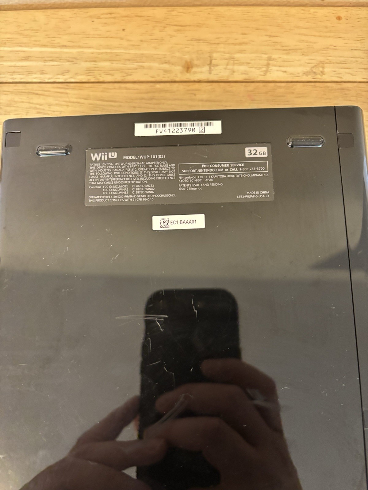Nintendo Wii U Black 32GB Video Game Console Working See Description