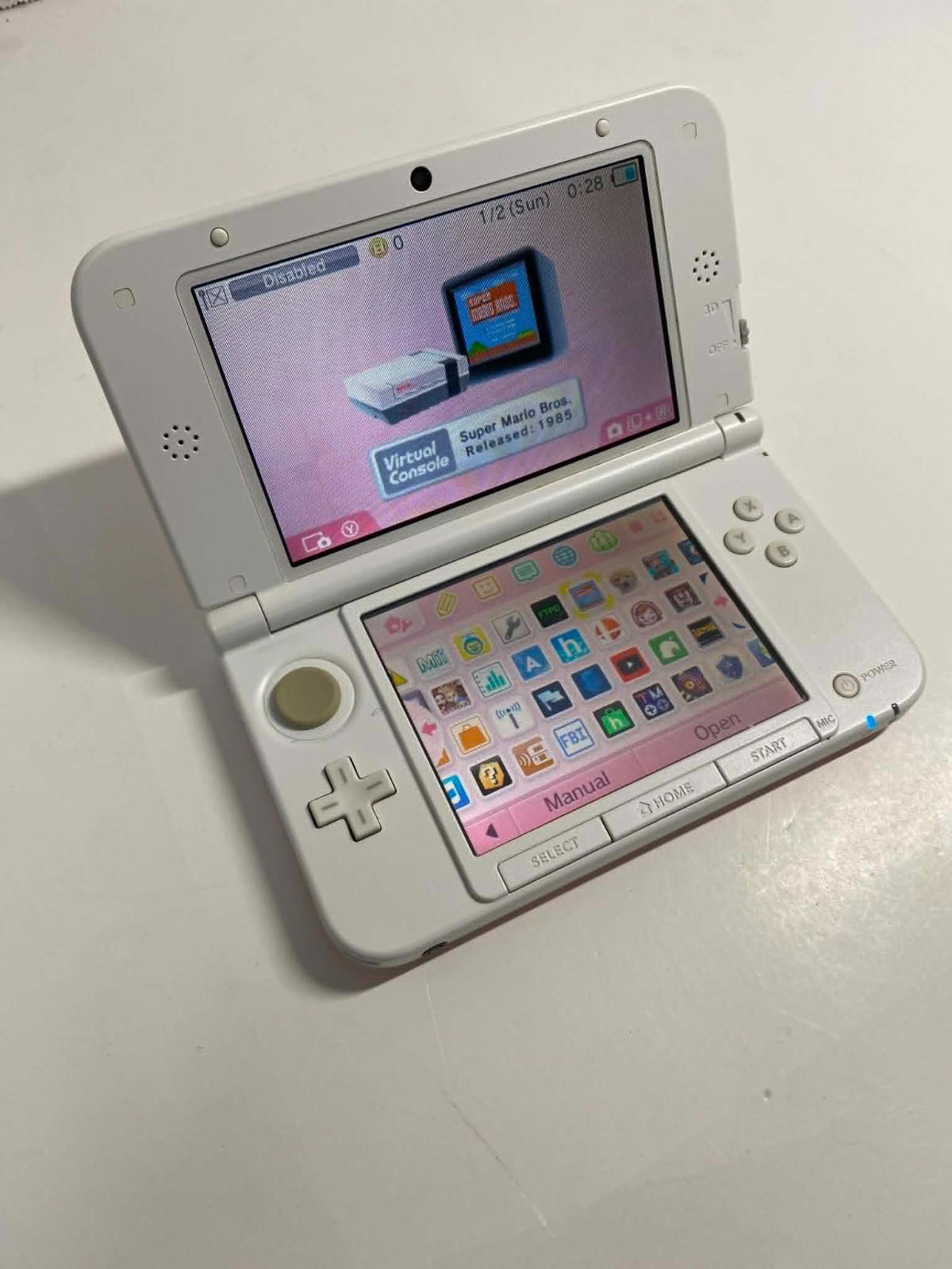 Nintendo 3DS XL Launch Edition White & Pink Handheld System