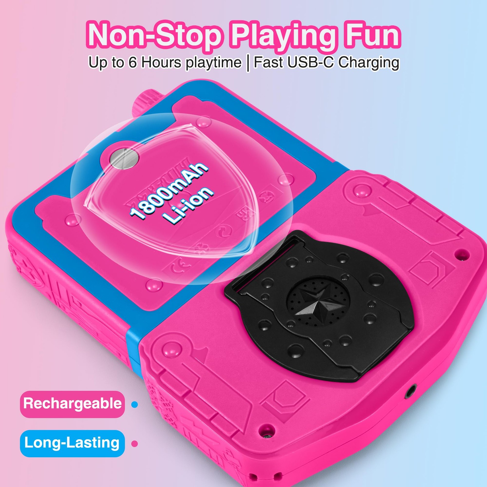 Handheld Game Console for Girls, 220 Retro Games Built-in, 3.5» HD IPS Screen,