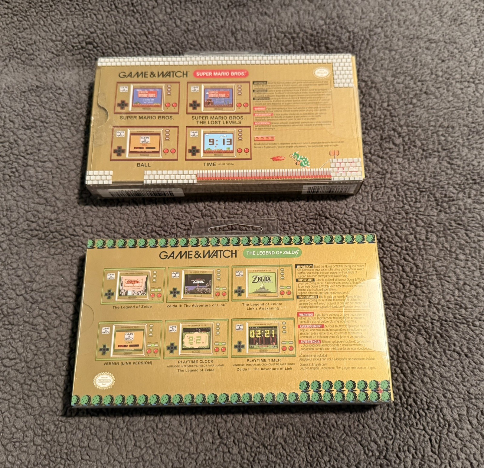 Game & Watch Super Mario Bros. + Nintendo Game & Watch The Legend of Zelda New