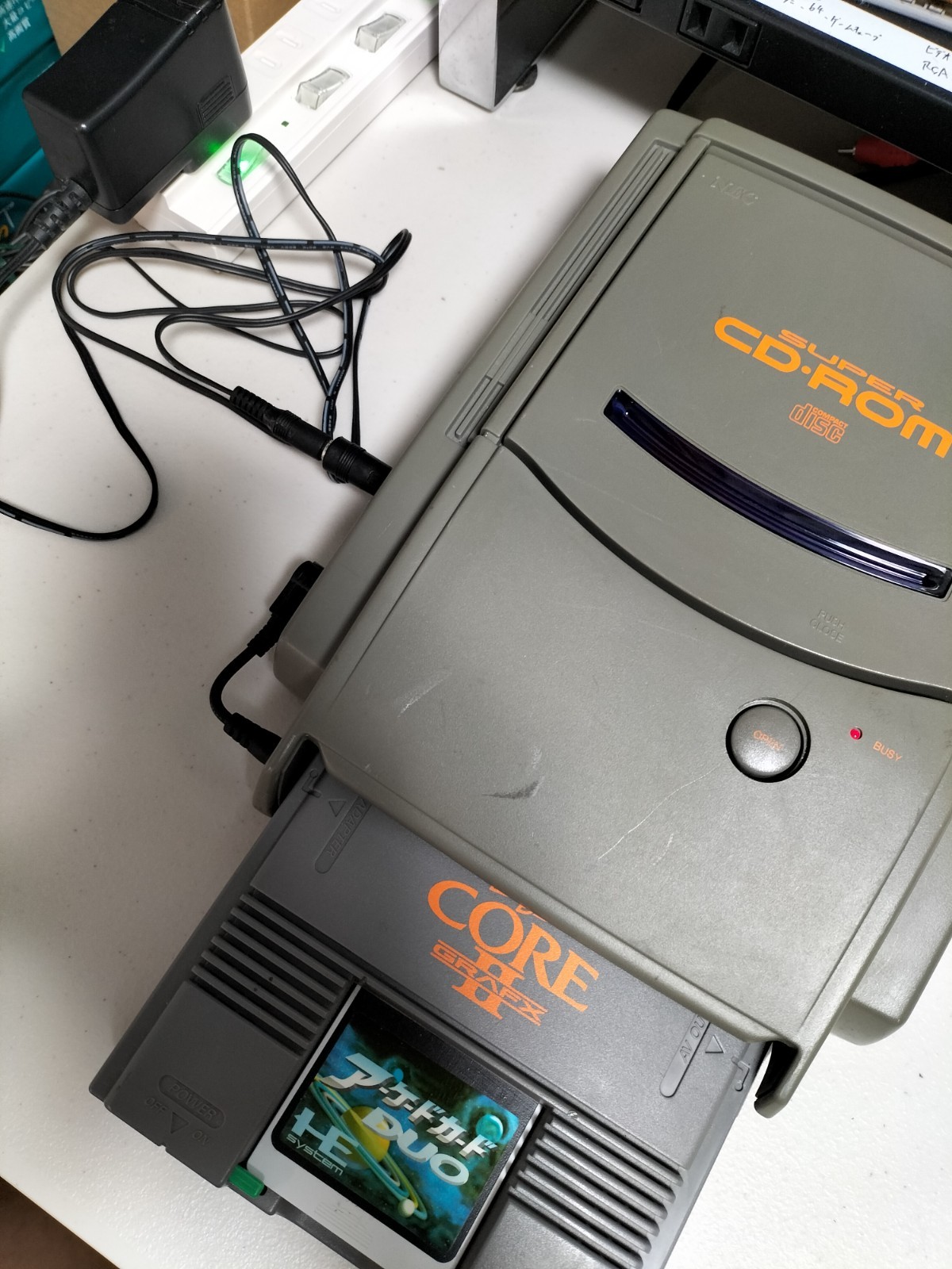 PC Engine SUPER CD ROM2 PI-CD1 + Core Grafx II PI-TG7 SET Tested