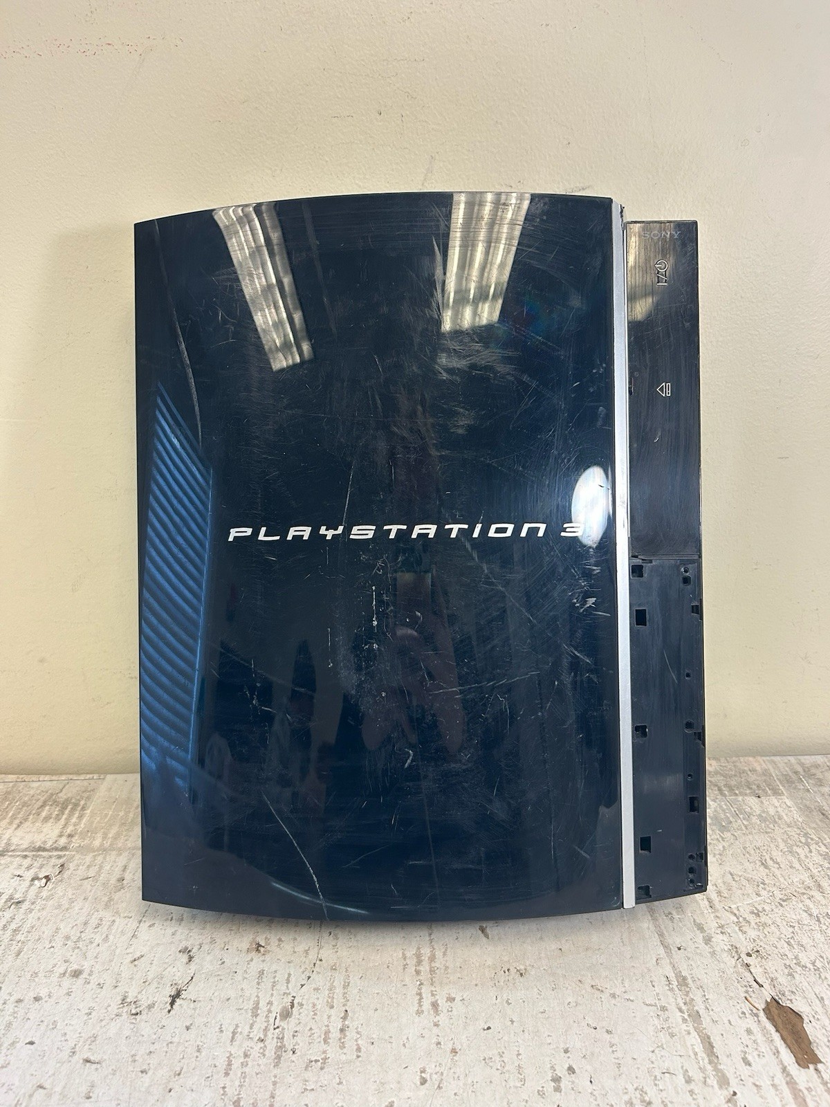 Sony PlayStation 3 Black Fat Original Console Model CECHK01 Tested No Hard Drive