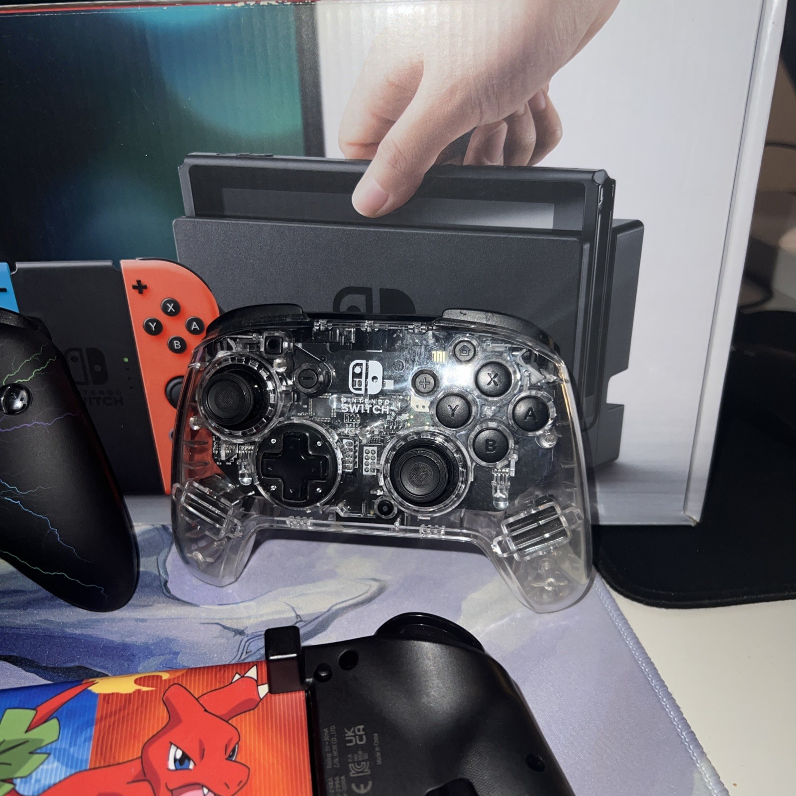 32GB Nintendo Switch Console Bundle POKEMON THEME EXTRA CONTROLLERS!
