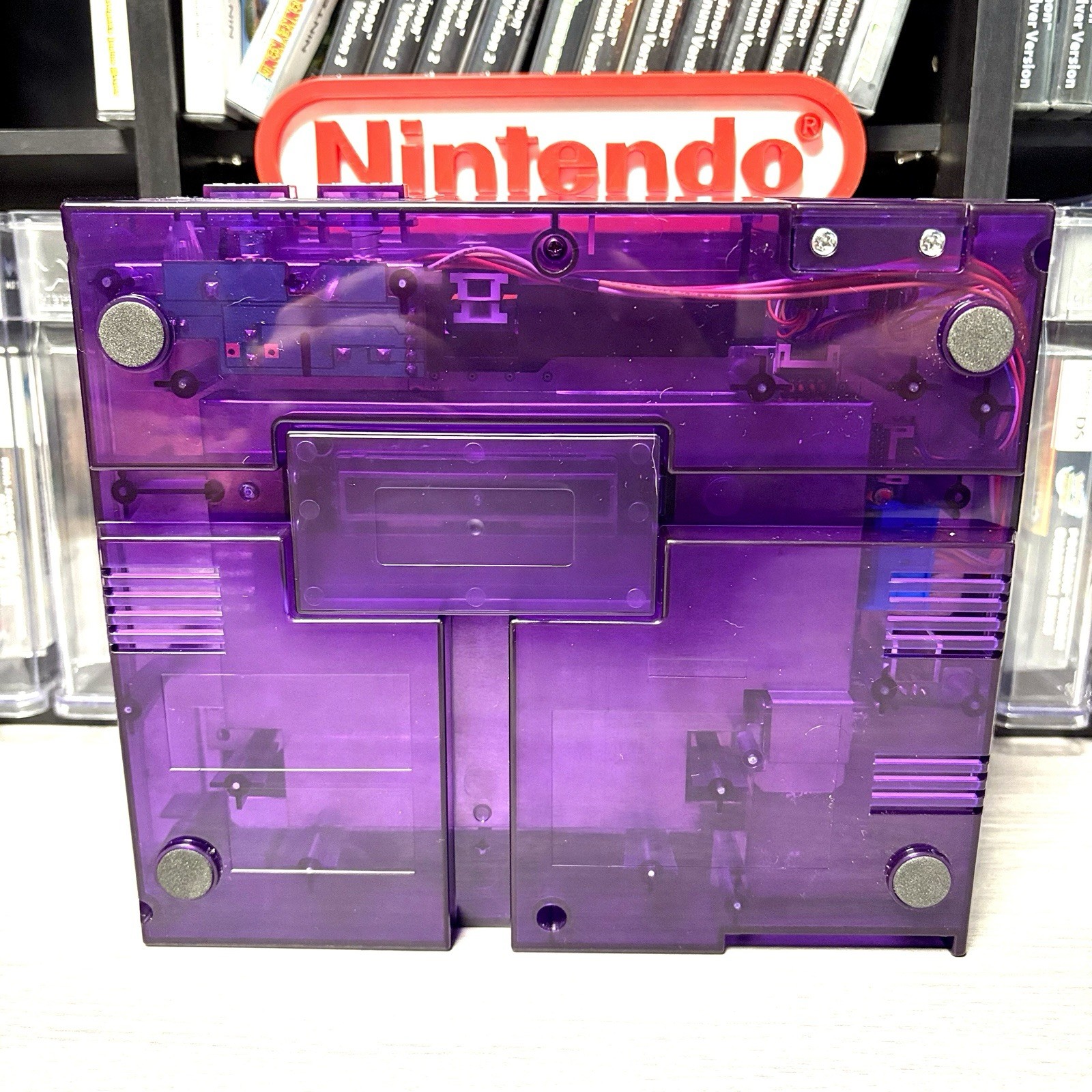 Custom Transparent Purple Nintendo NES Console Very Nice!