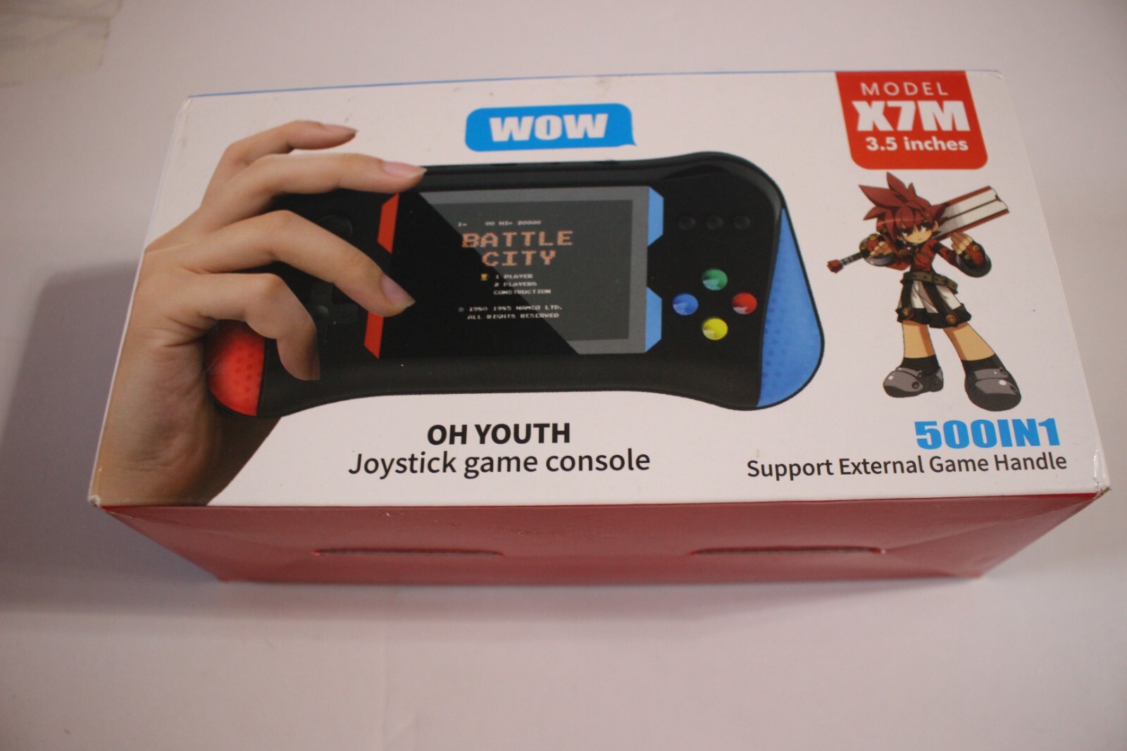 WOW MODEL X7M 3.5″ JOYSTICK GAME CONSOLE 500 IN 1 BLACK